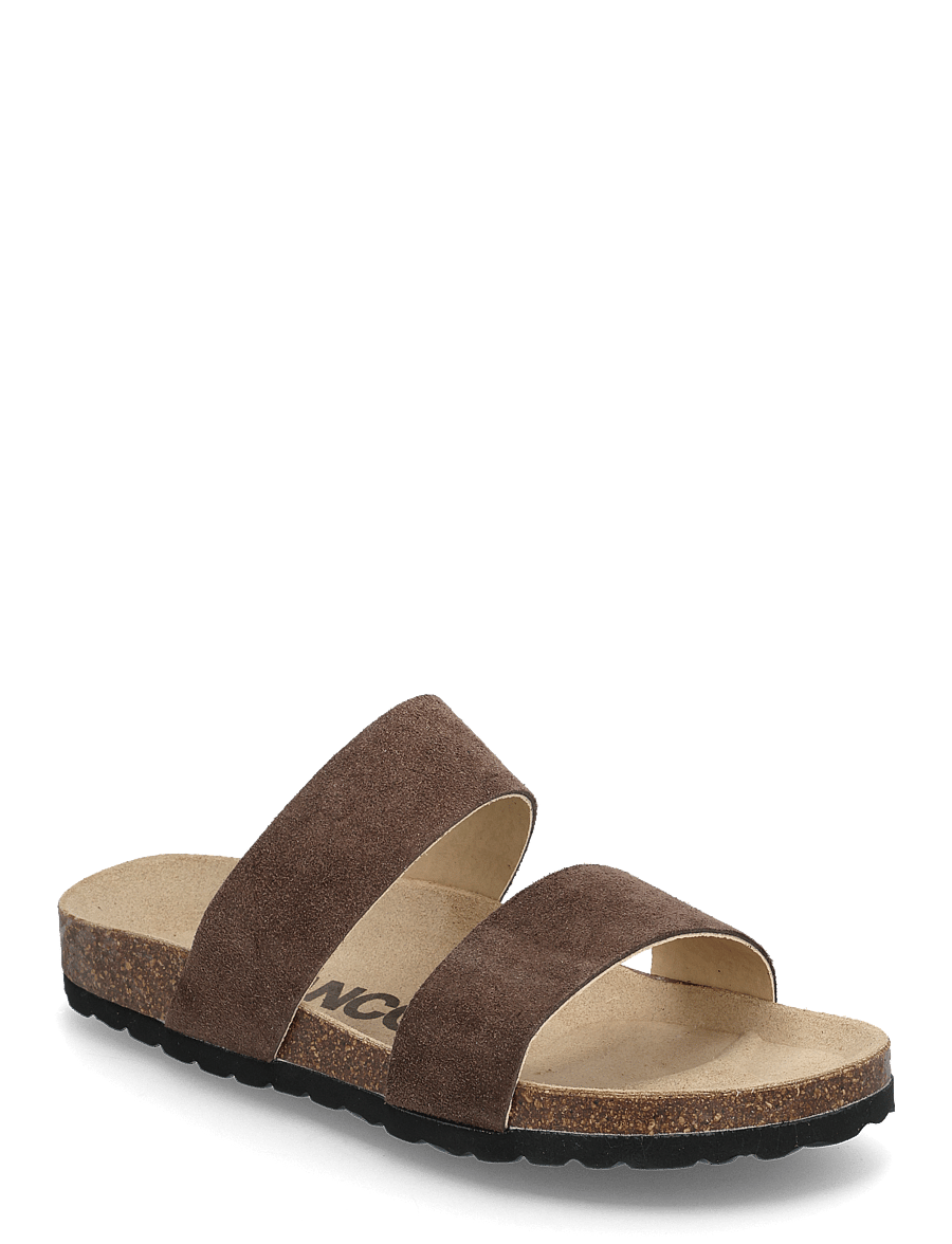 Bianco - BIABETRICIA Twin Strap Sandal Suede - flache sandalen - brown - 0