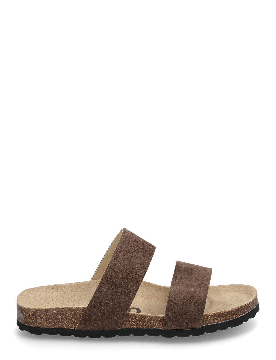 Bianco - BIABETRICIA Twin Strap Sandal Suede - flache sandalen - brown - 1