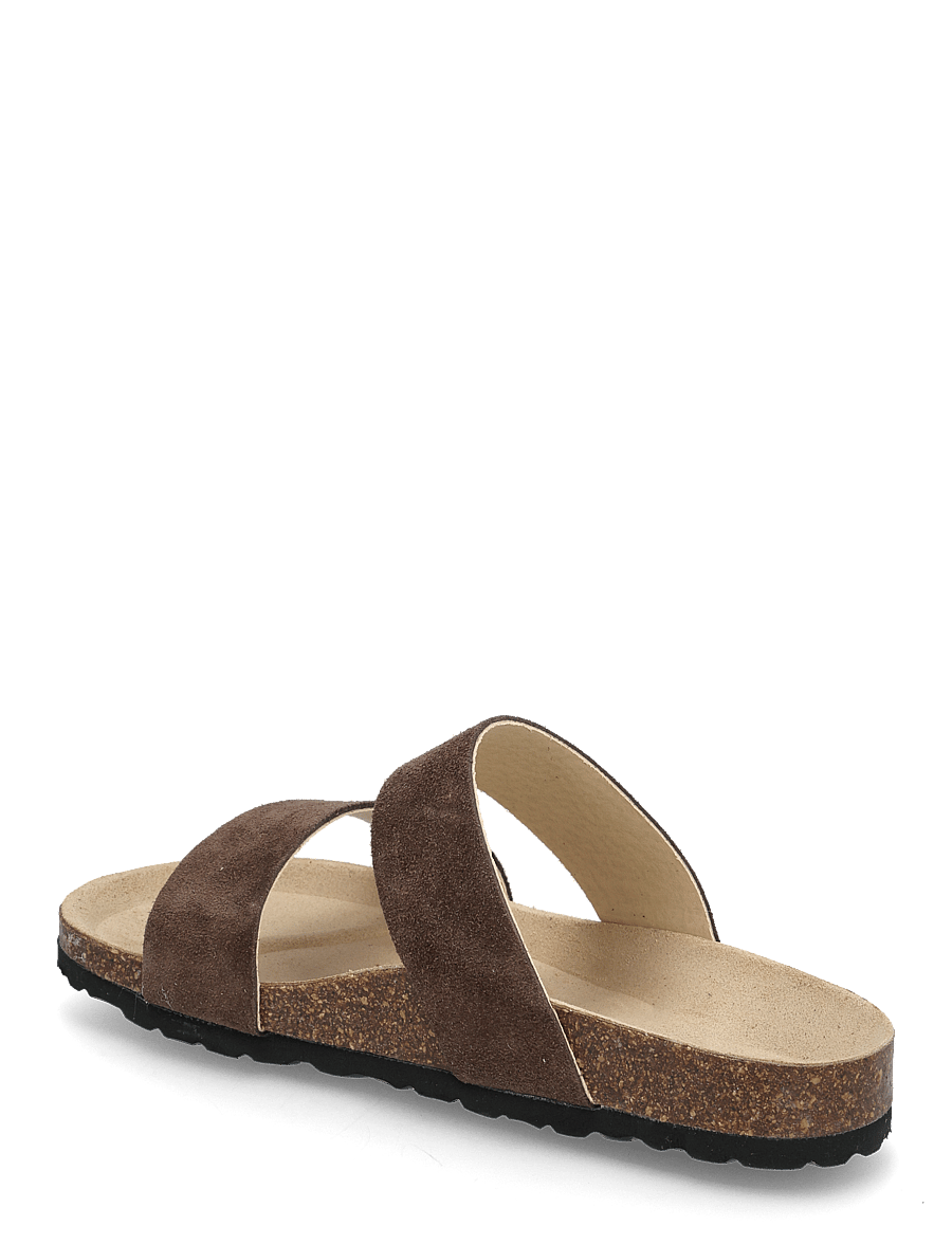 Bianco - BIABETRICIA Twin Strap Sandal Suede - flache sandalen - brown - 2