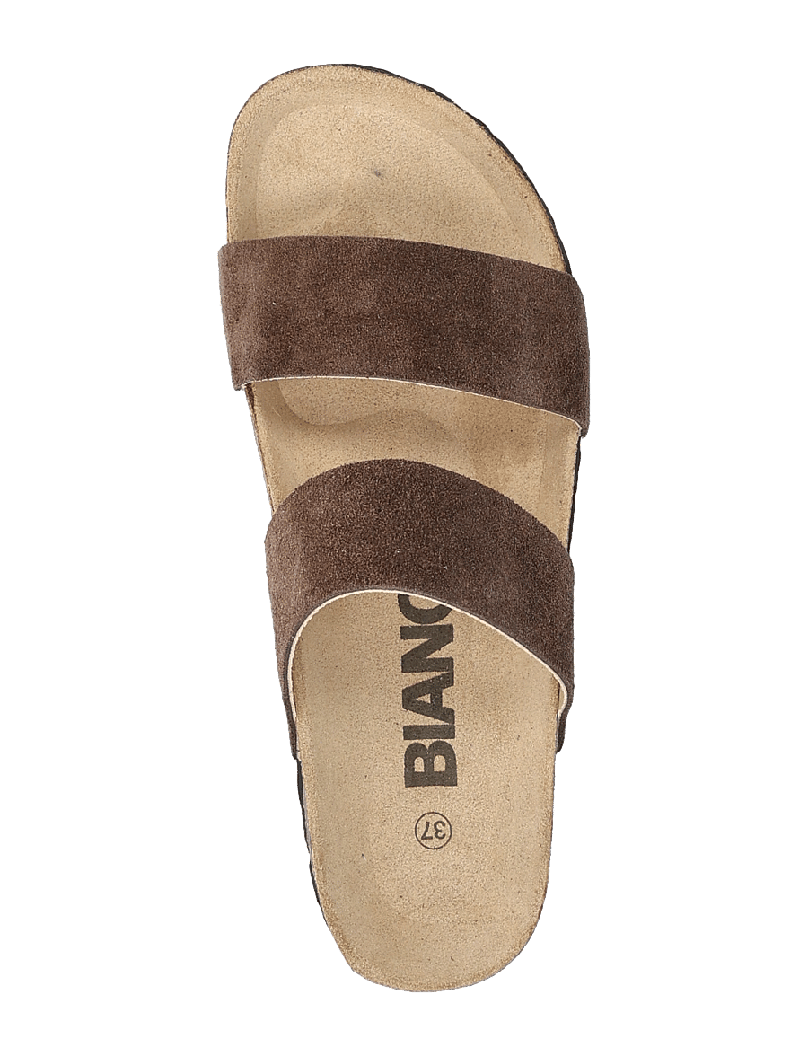 Bianco - BIABETRICIA Twin Strap Sandal Suede - flache sandalen - brown - 3