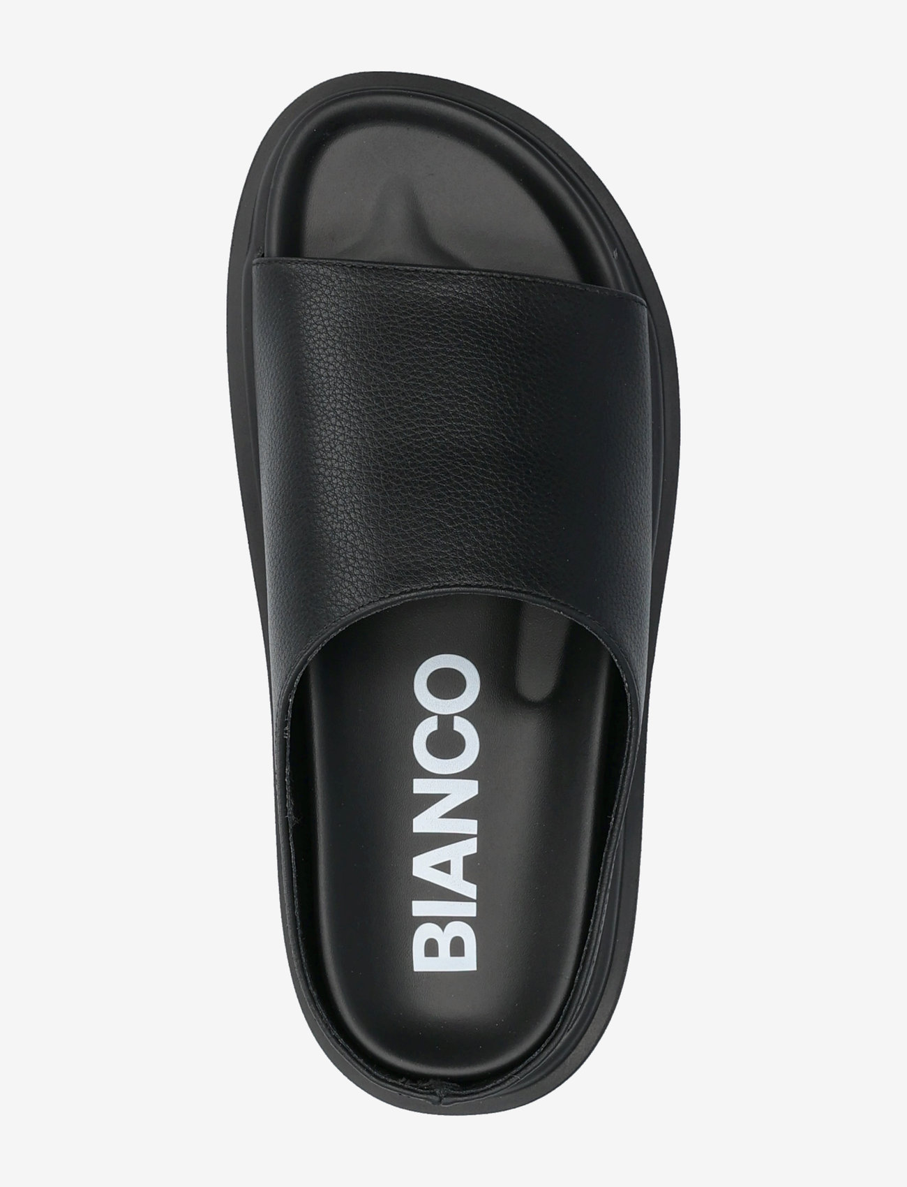 Bianco - BIAMILANO Slide Tumbled Faux Leather - black - 3