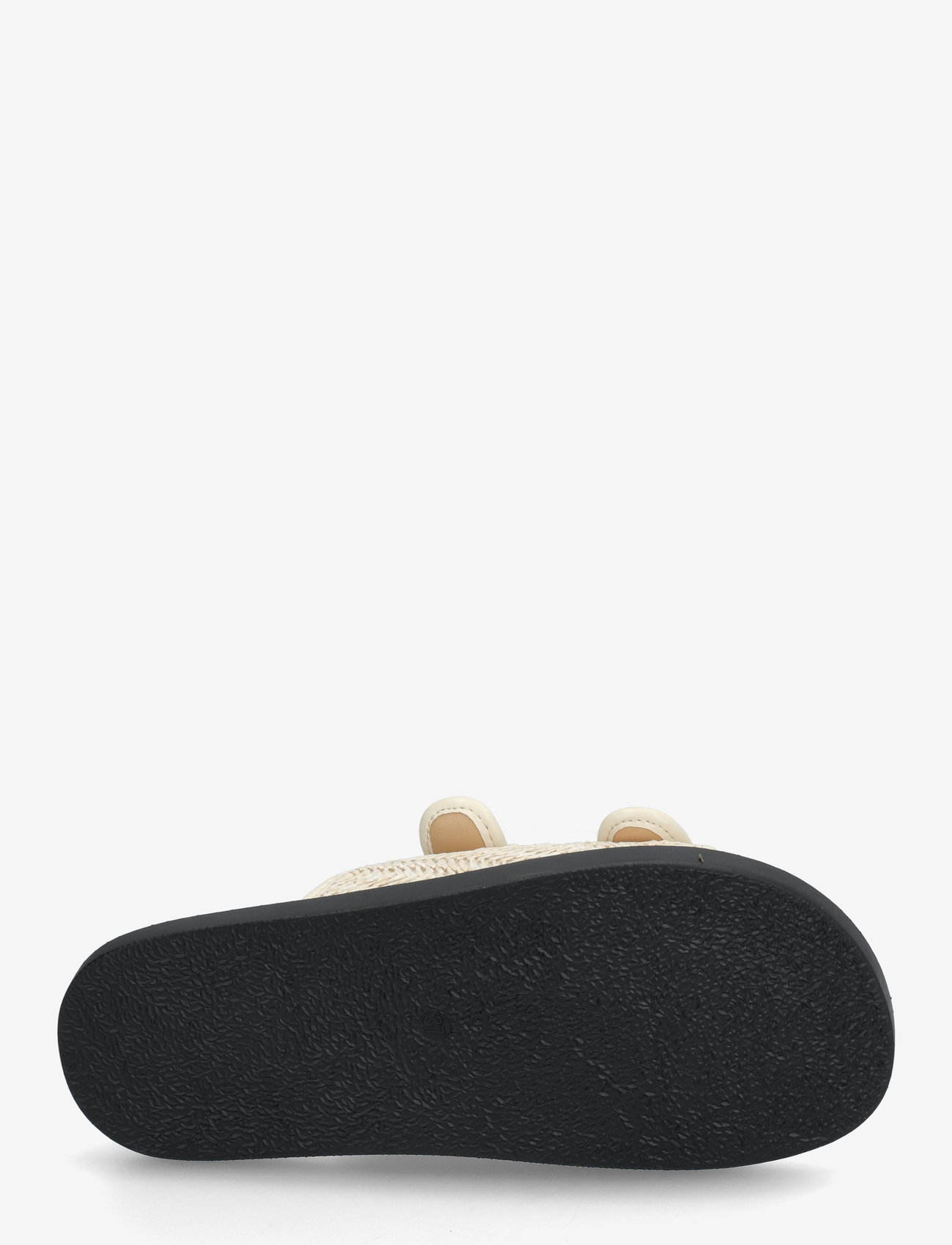 Bianco - BIAOSLO Buckle Slide Raffia - flache sandalen - off white - 4