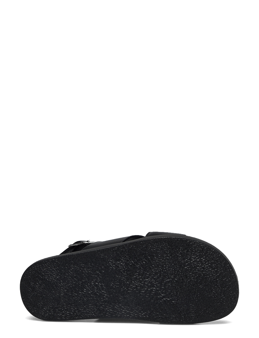 Bianco - BIAOSLO Cross Sandal Faux Leather - sandales plates - black - 4