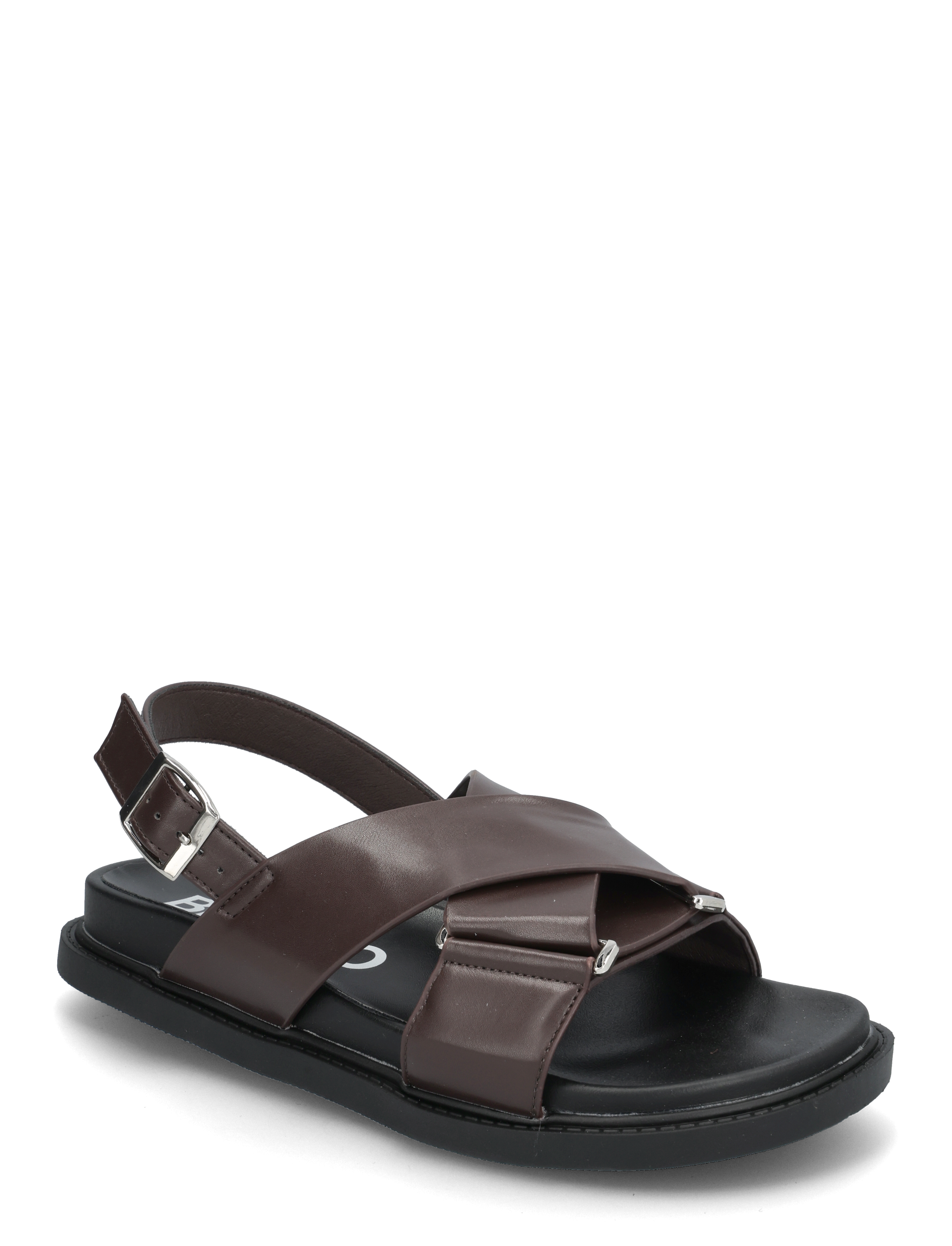 Bianco Biaoslo Cross Sandal Faux Leather, 38, Brown, Sandaler > Flade Sandals, Dame