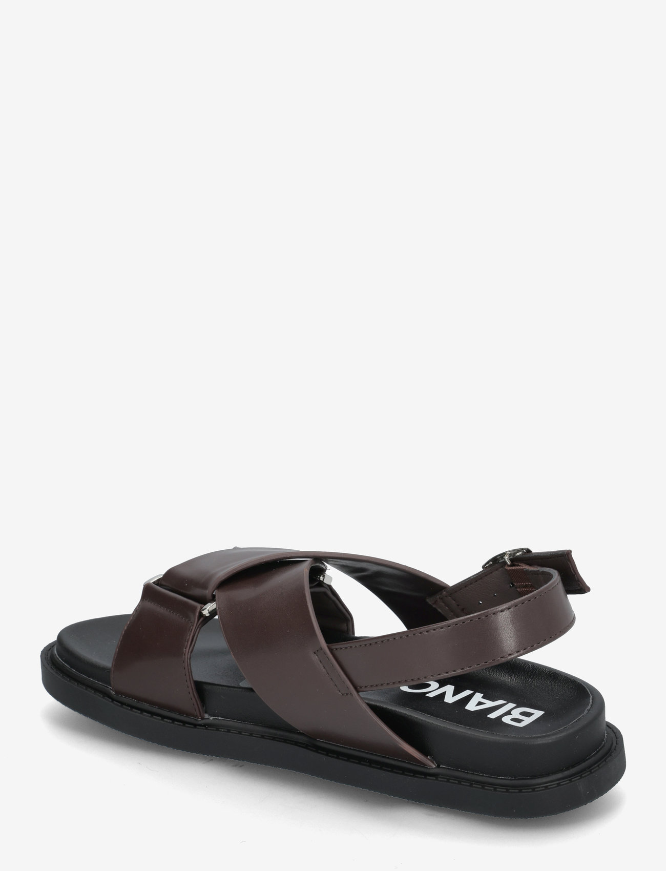 Bianco - BIAOSLO Cross Sandal Faux Leather - platta sandaler - brown - 2