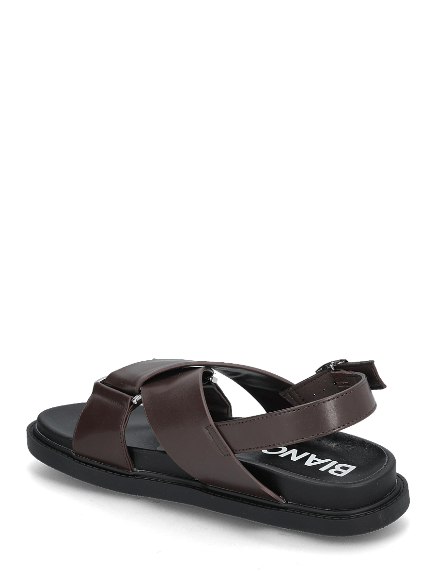 Bianco - BIAOSLO Cross Sandal Faux Leather - flache sandalen - brown - 2