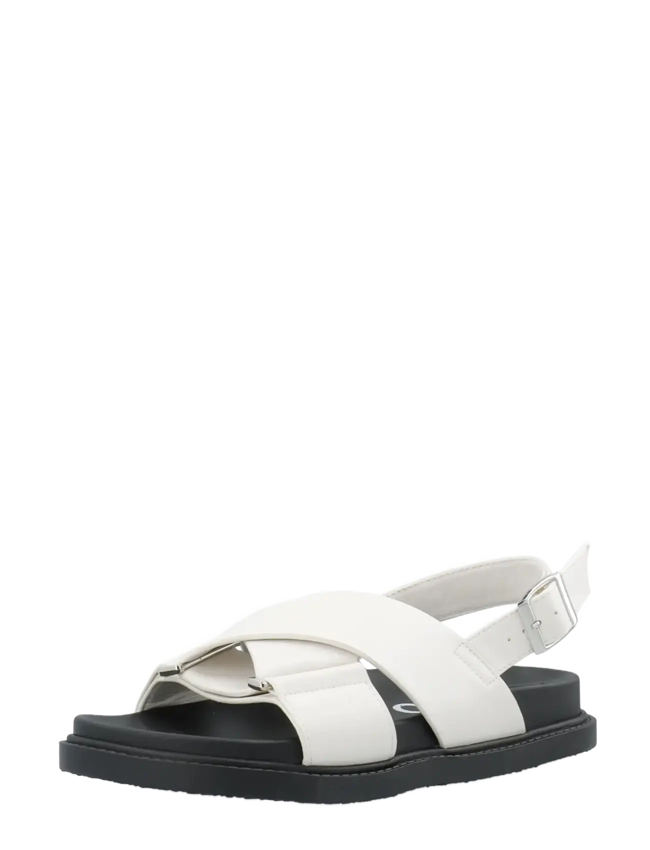 Bianco Biaoslo Cross Sandal Faux Leather, 41, Sandals, Weiß - Flat Frauen