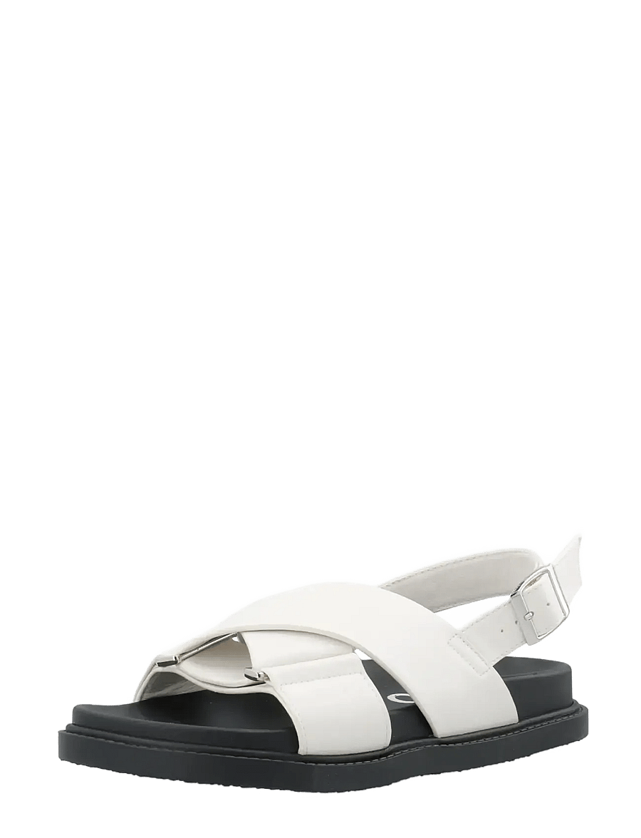 Bianco - BIAOSLO Cross Sandal Faux Leather - flache sandalen - off white - 0