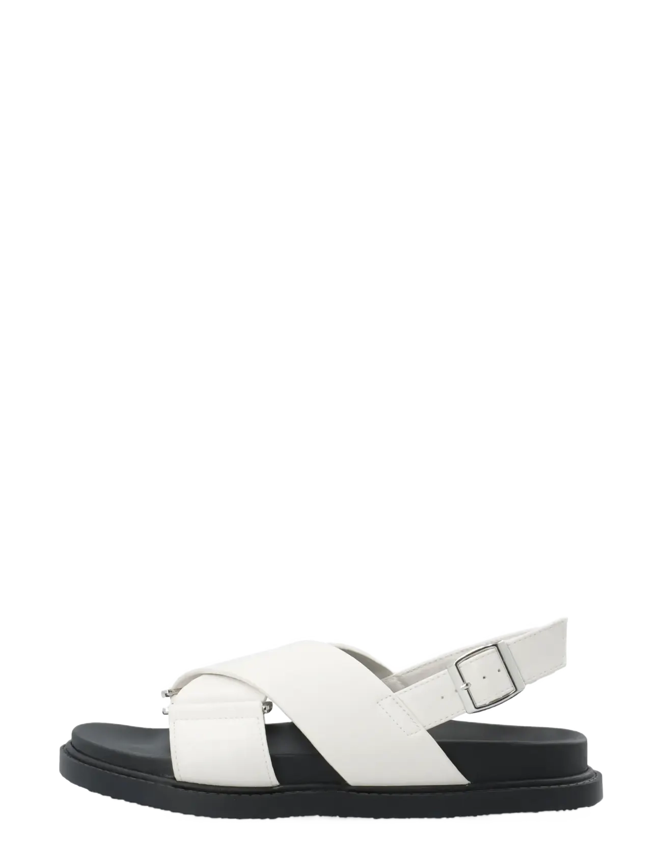 Bianco - BIAOSLO Cross Sandal Faux Leather - flade sandaler - off white - 1
