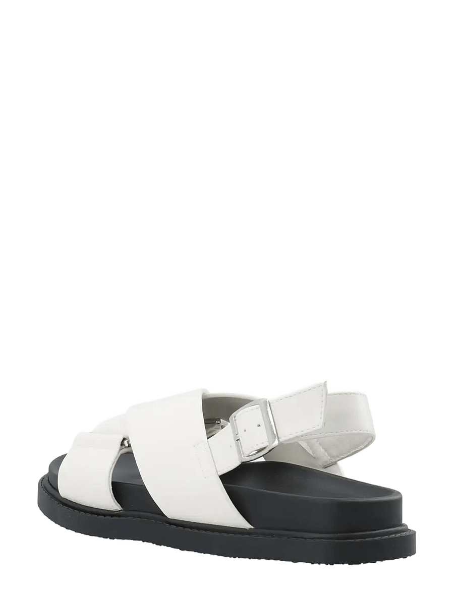 Bianco - BIAOSLO Cross Sandal Faux Leather - flache sandalen - off white - 2