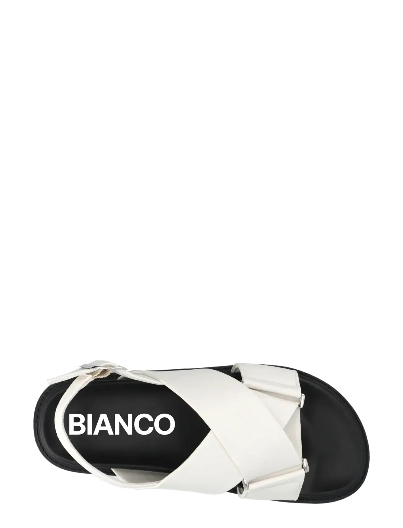 Bianco - BIAOSLO Cross Sandal Faux Leather - flade sandaler - off white - 4