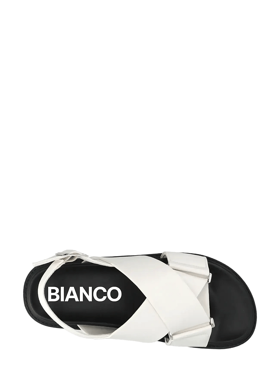Bianco - BIAOSLO Cross Sandal Faux Leather - flache sandalen - off white - 4