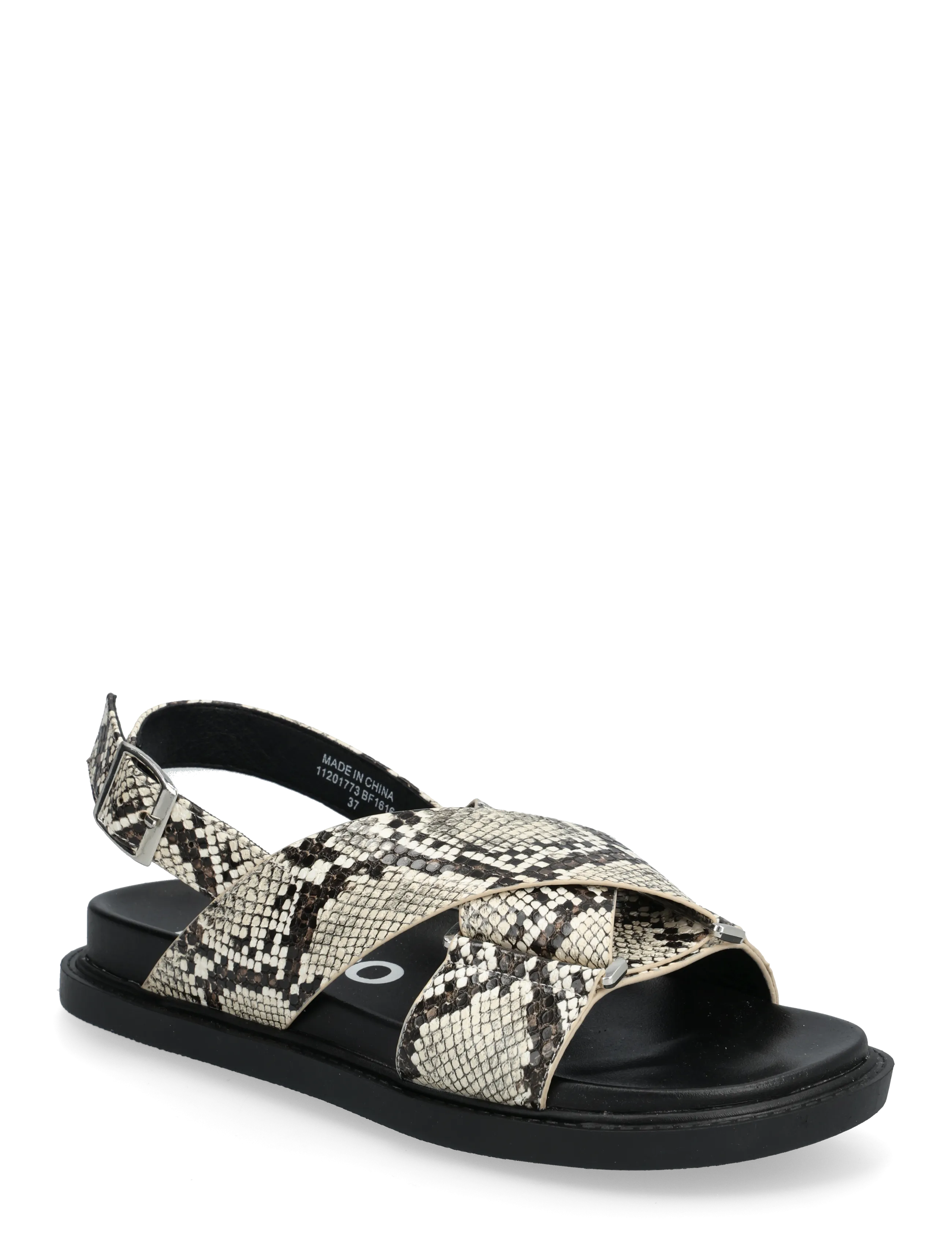Bianco Biaoslo Cross Sandal Faux Leather, 39, Multi/patterned, Sandaler > Flade Sandals, Dame