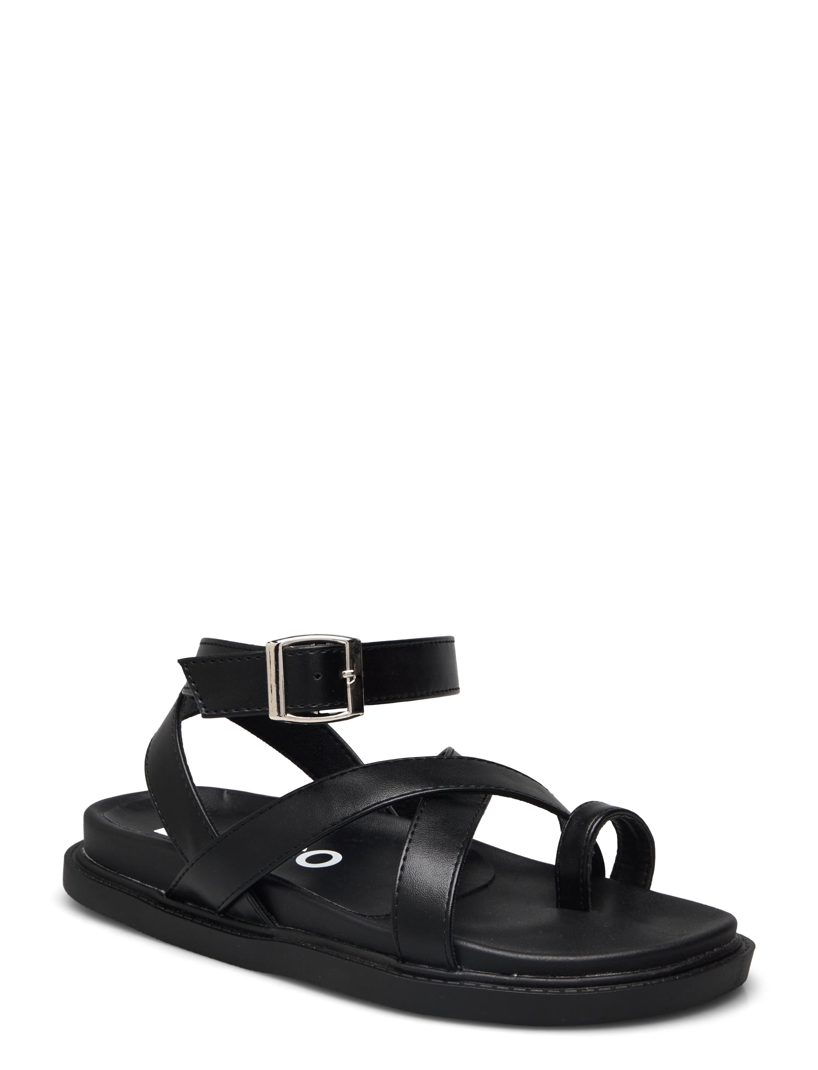 BIANCO Biaoslo Toe Post Sandale Faux Leder Schwarz - 38 - Damen