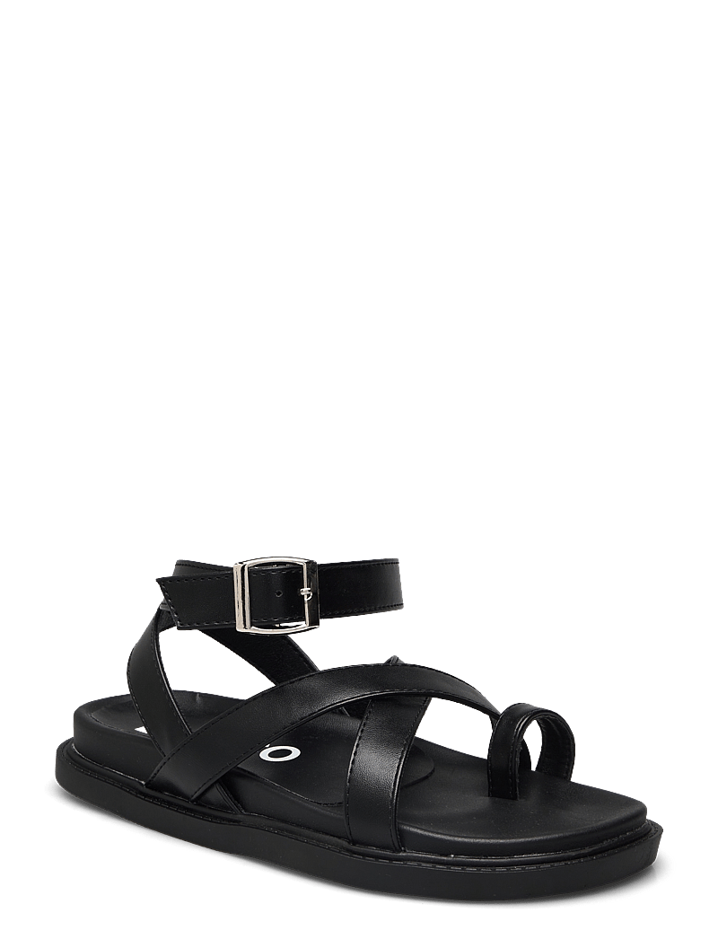 Bianco - BIAOSLO Toe Post Sandal Faux Leather - kontsata sandaalid - black - 0