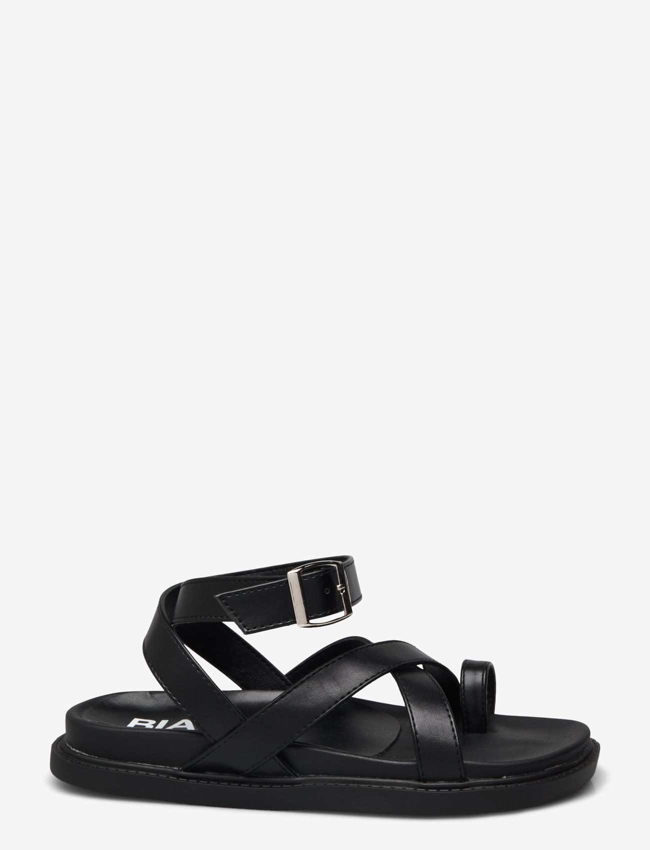 Bianco - BIAOSLO Toe Post Sandal Faux Leather - kontsata sandaalid - black - 1