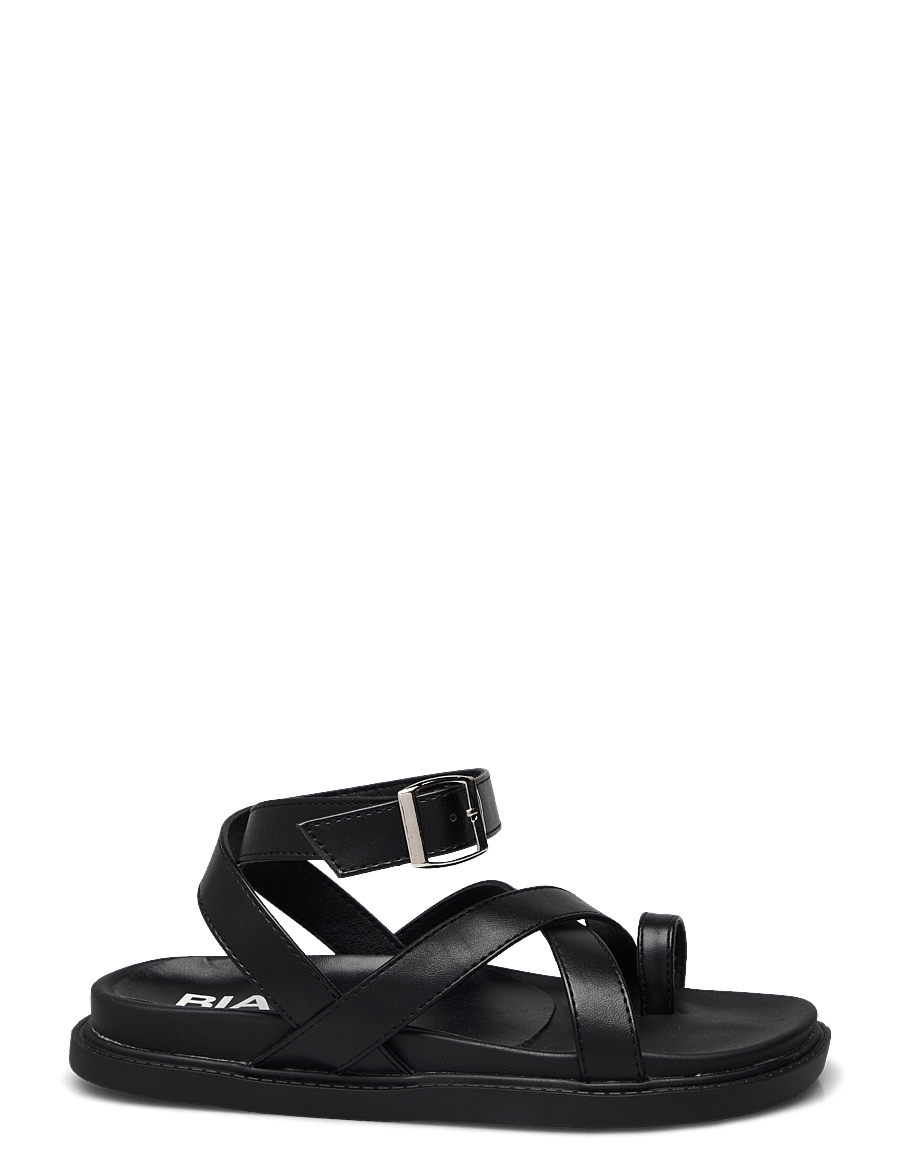 Bianco - BIAOSLO Toe Post Sandal Faux Leather - flat sandals - black - 1