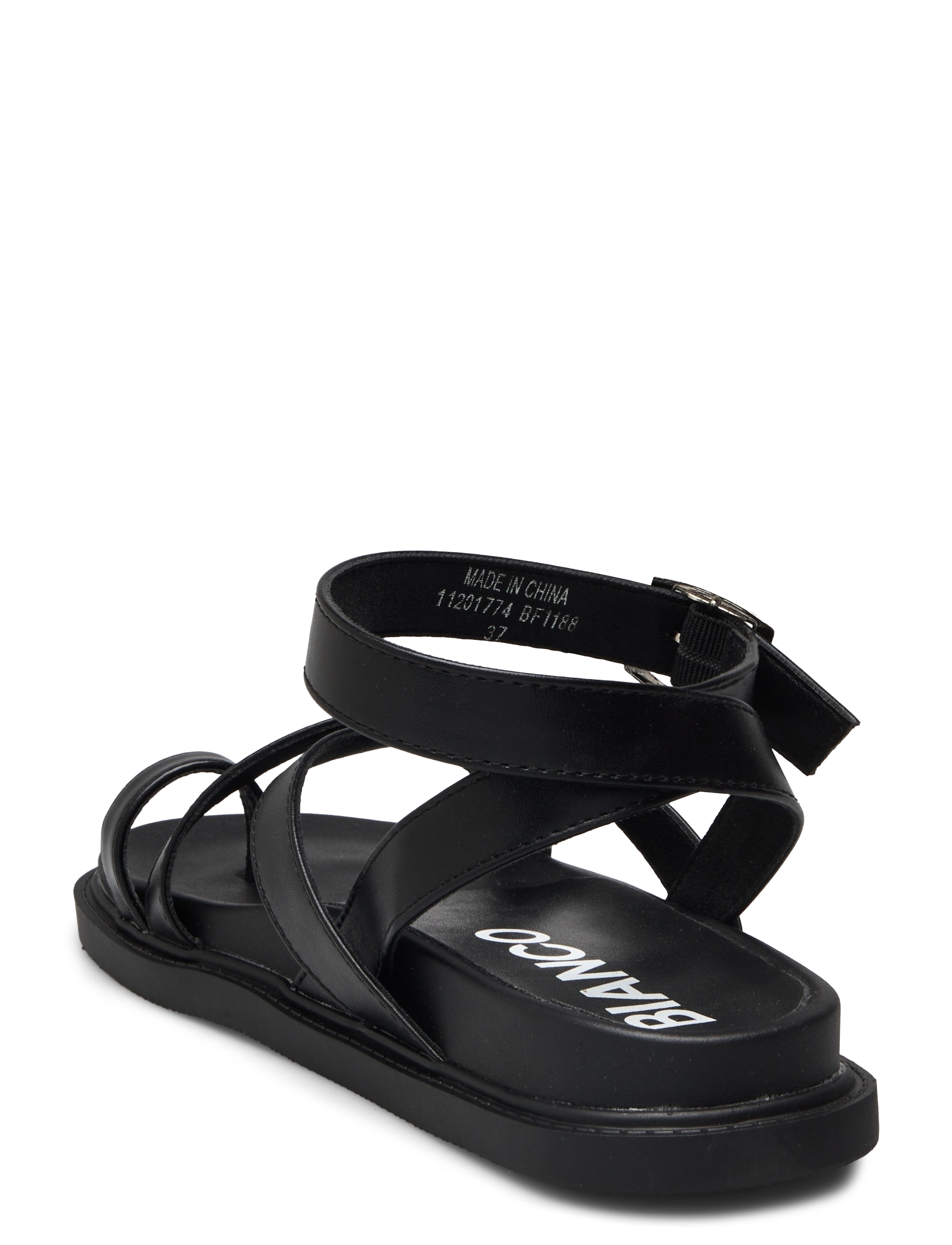 Bianco - BIAOSLO Toe Post Sandal Faux Leather - płaskie sandały - black - 2