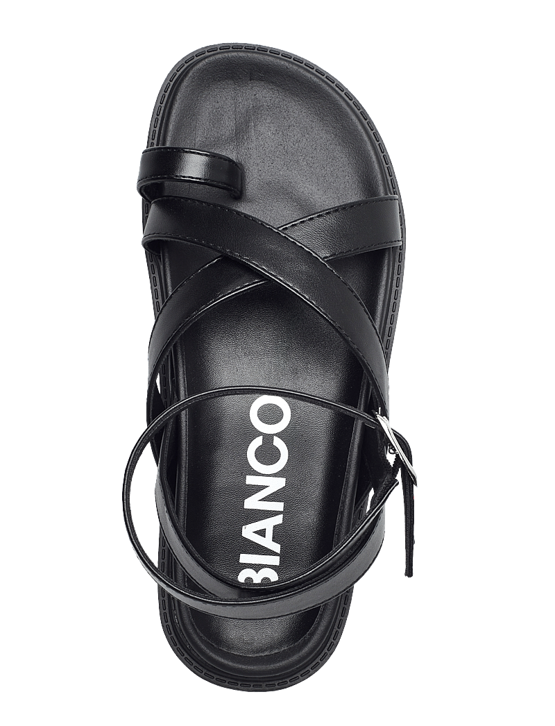 Bianco - BIAOSLO Toe Post Sandal Faux Leather - kontsata sandaalid - black - 3