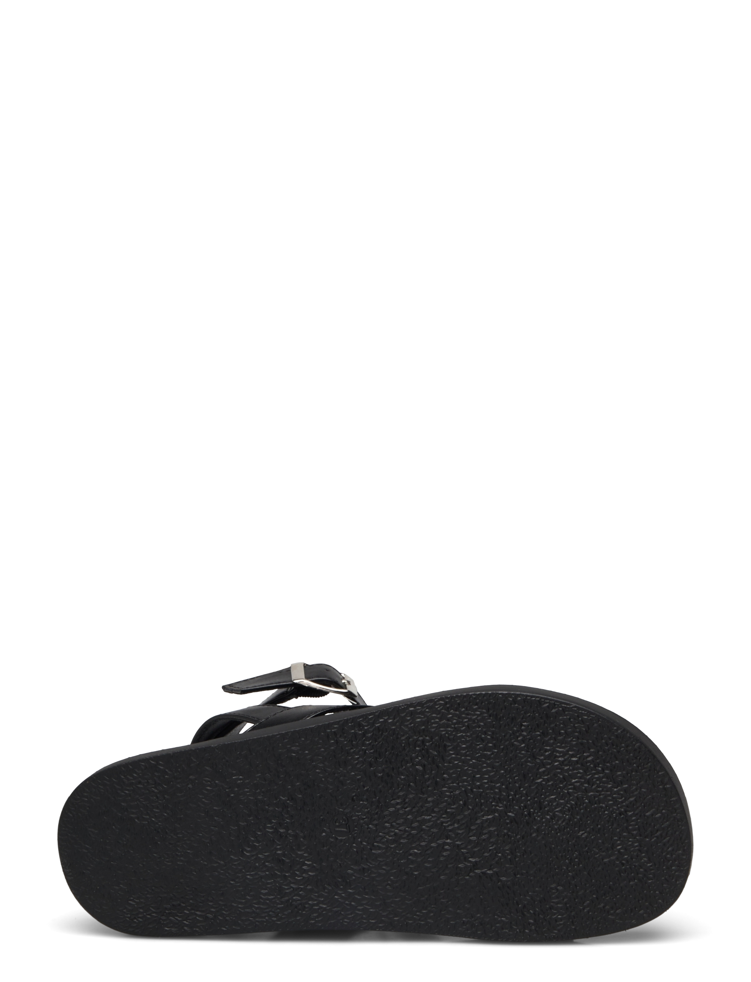 Bianco - BIAOSLO Toe Post Sandal Faux Leather - płaskie sandały - black - 4