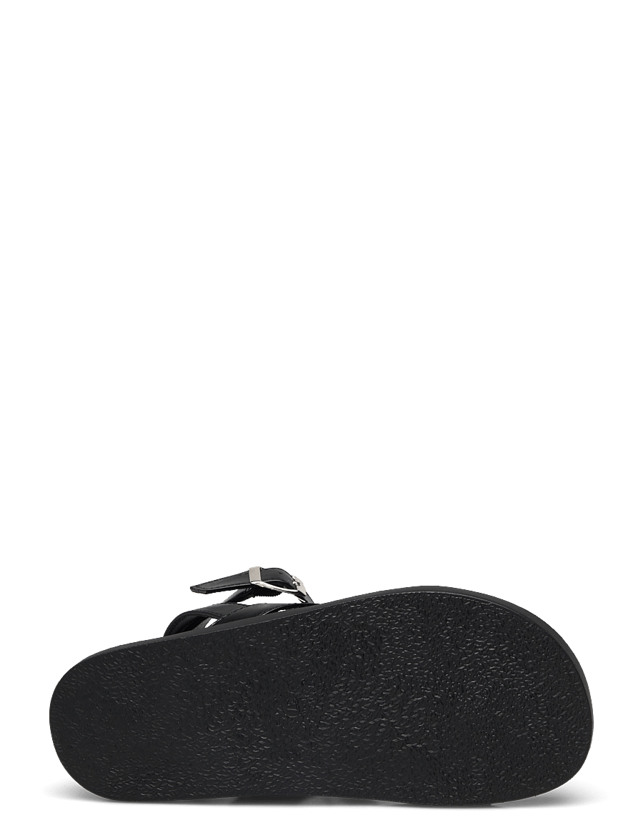 Bianco - BIAOSLO Toe Post Sandal Faux Leather - flat sandals - black - 4