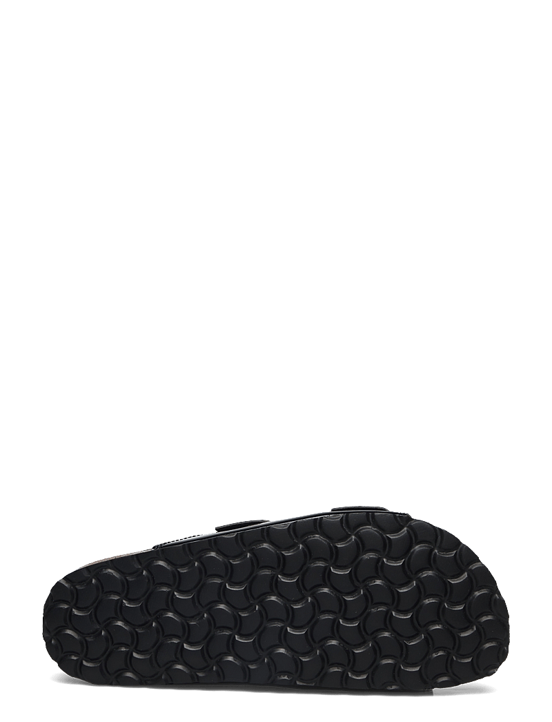 Bianco - BIAMIAMI Two Buckle Slide Patent Leather - flat sandals - black - 4