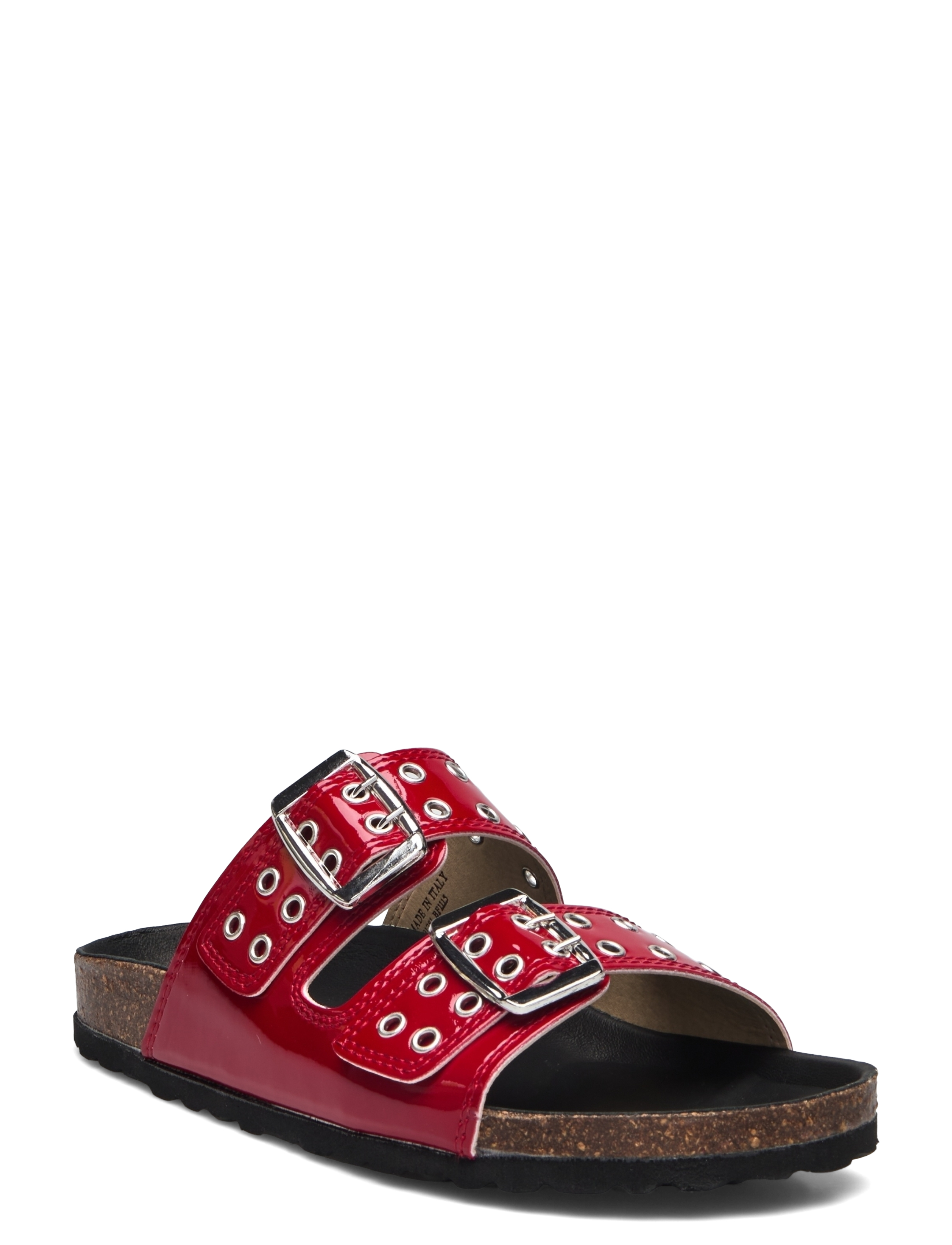 Bianco BIAMIAMI Two Buckle Slide Patent Leather - Jalanõud - RED / red