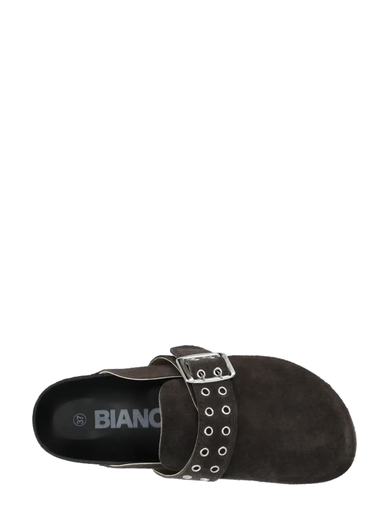 Bianco - BIAMIAMI Buckle Mule Suede - flade mules - brown - 4