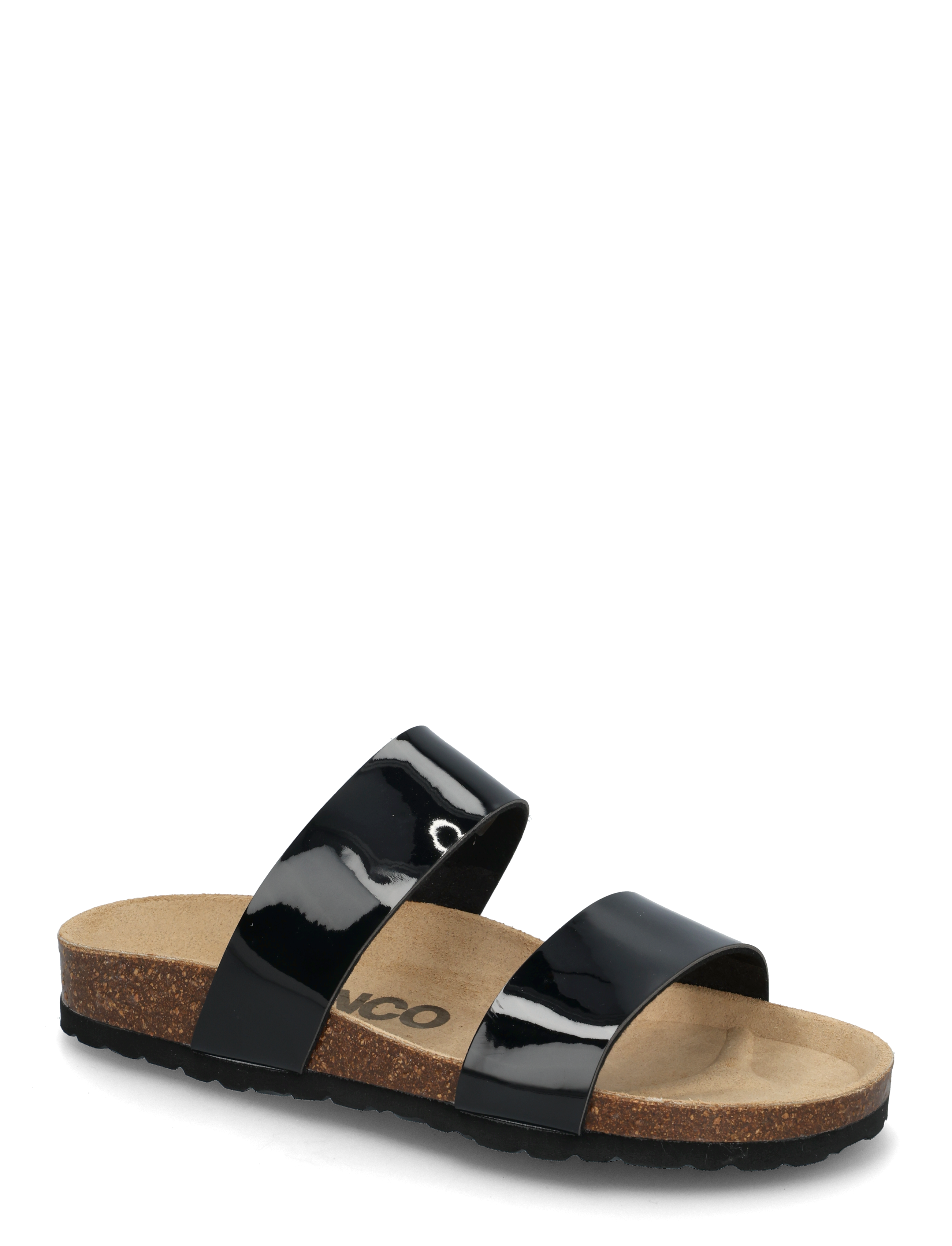 Bianco BIABETRICIA Twin Strap Sandal Patent Leather - Kampagne - BLACK / black
