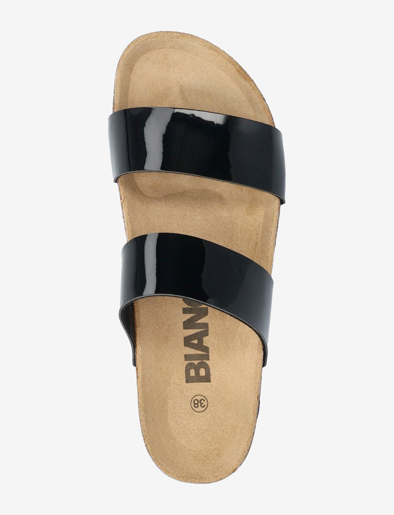 Bianco - BIABETRICIA Twin Strap Sandal Patent Leather - flade sandaler - black - 3