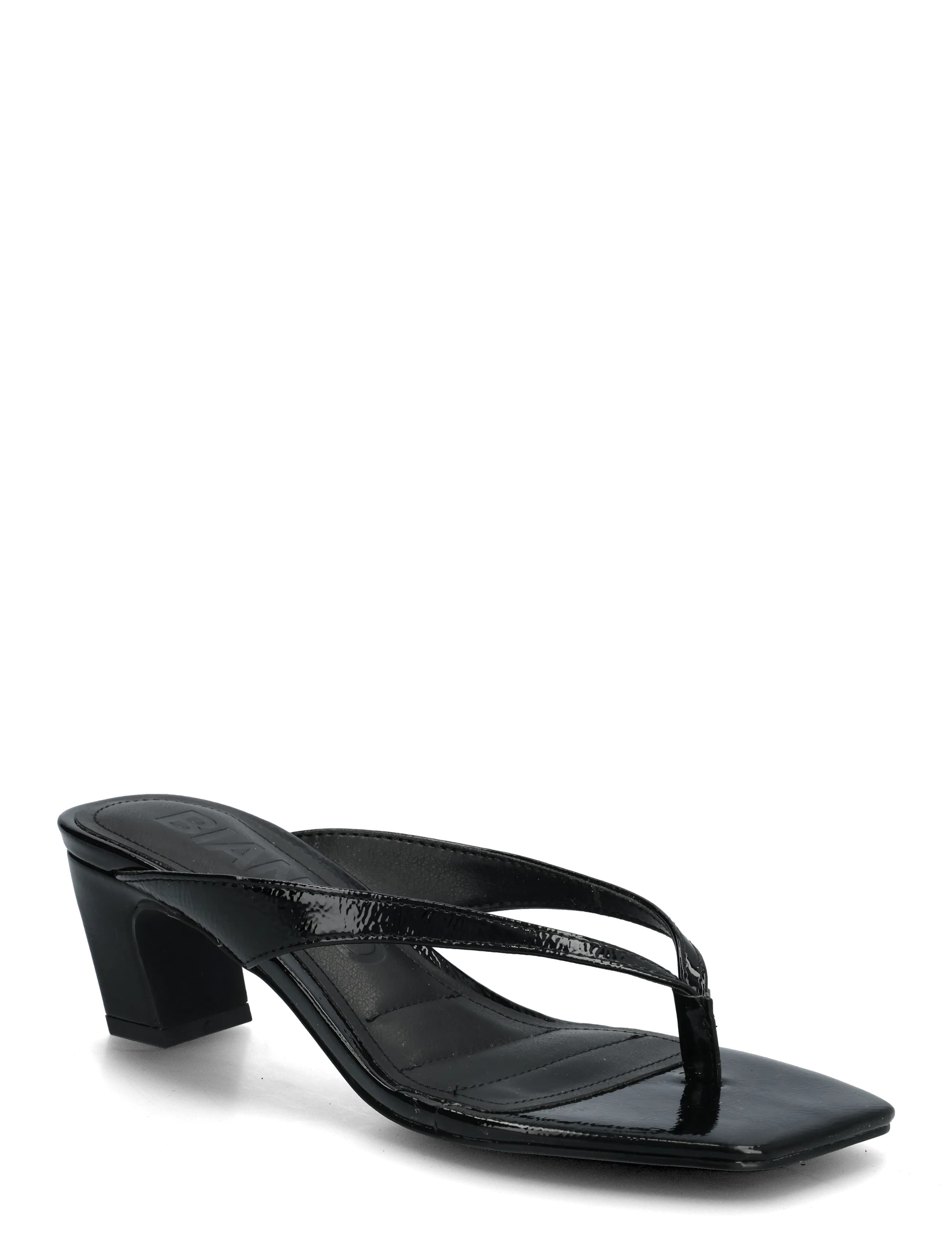 Bianco BIASPICE Toe Post Faux Leather - Kontsakingad - BLACK PATENT / black
