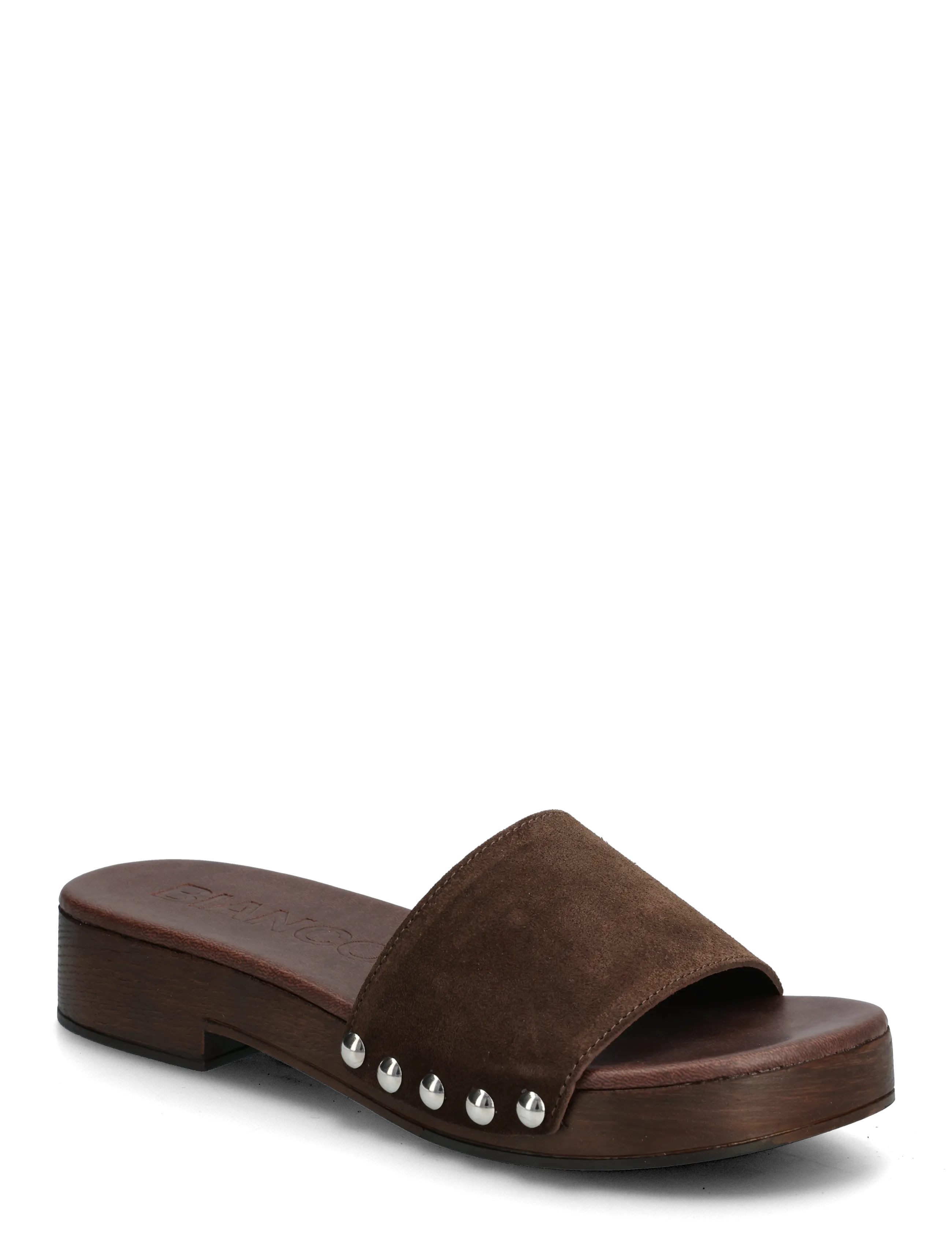 Bianco BIAAUDREY Slide Clog Suede - Skór - BROWN / brown
