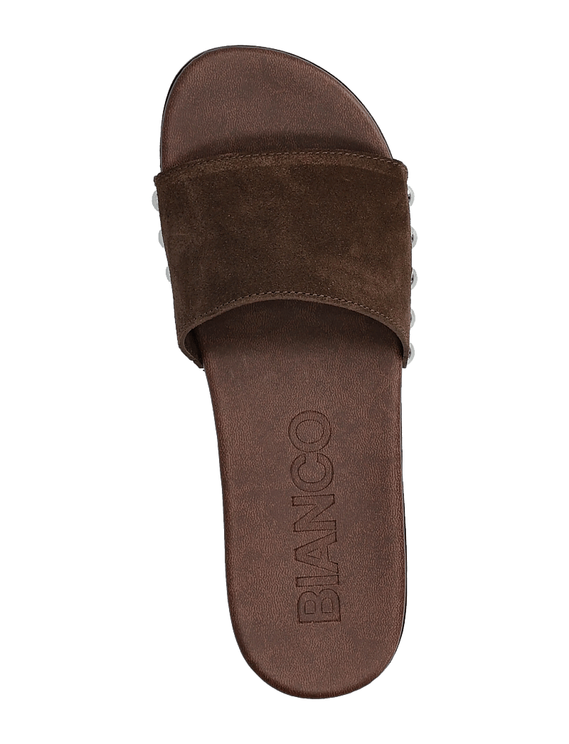 Bianco - BIAAUDREY Slide Clog Suede - flache pantoletten - brown - 3