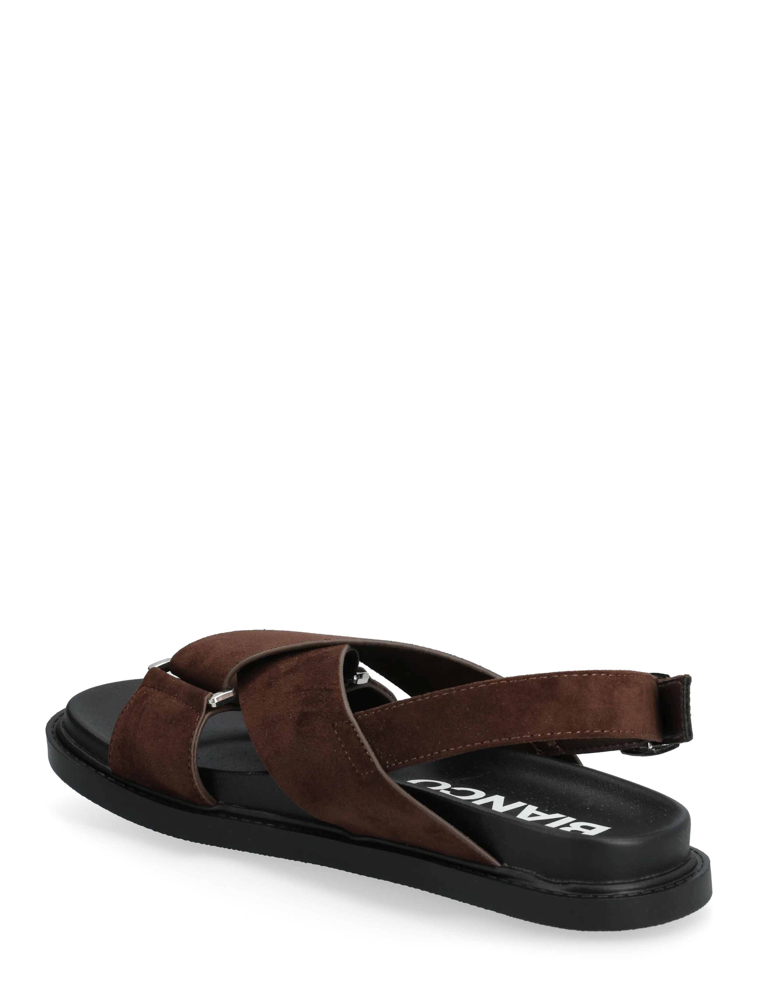 Bianco - BIAOSLO Cross Sandal Faux Suede - flache sandalen - brown - 2