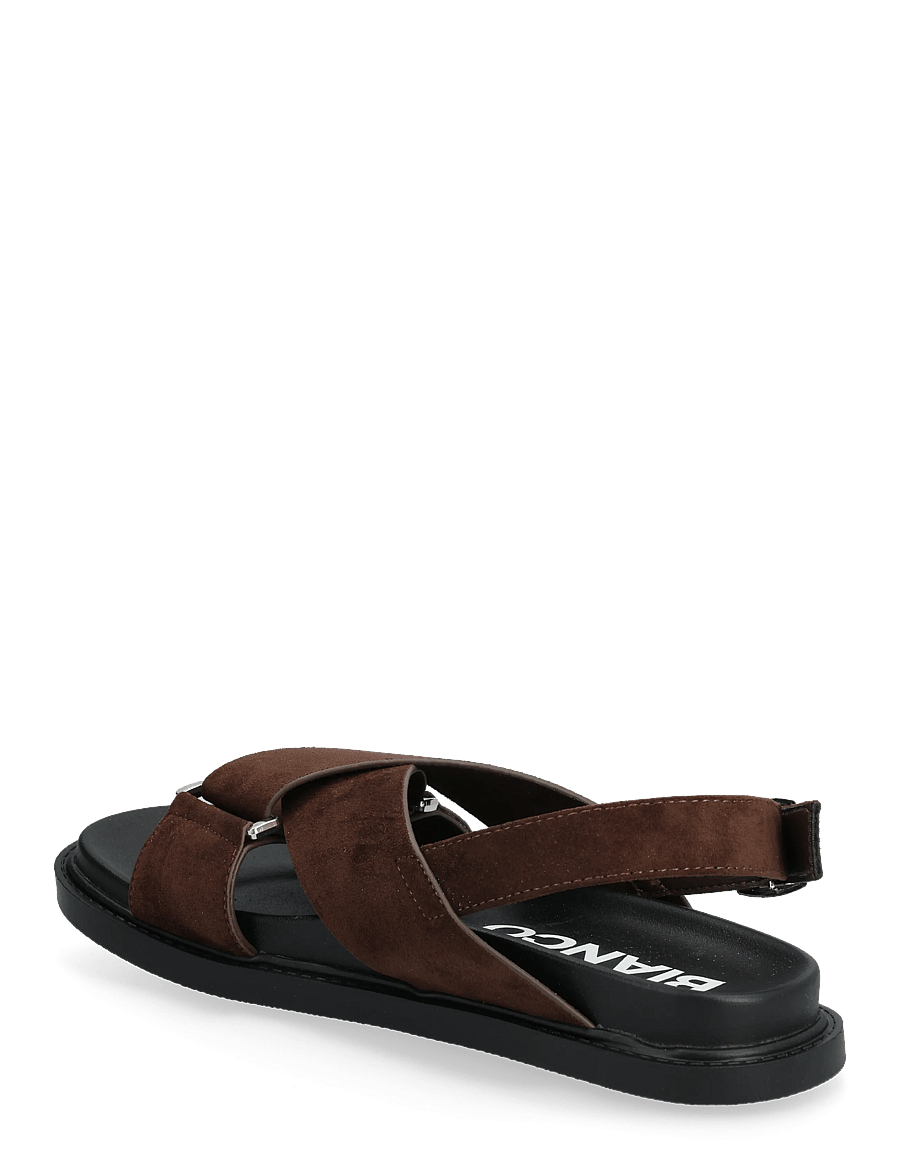 Bianco - BIAOSLO Cross Sandal Faux Suede - flache sandalen - brown - 2