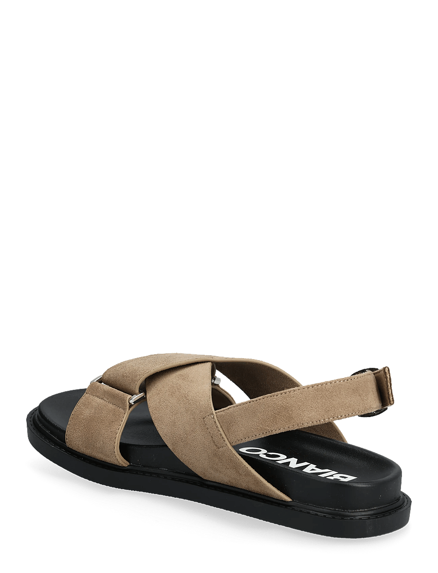 Bianco - BIAOSLO Cross Sandal Faux Suede - platta sandaler - sand - 2