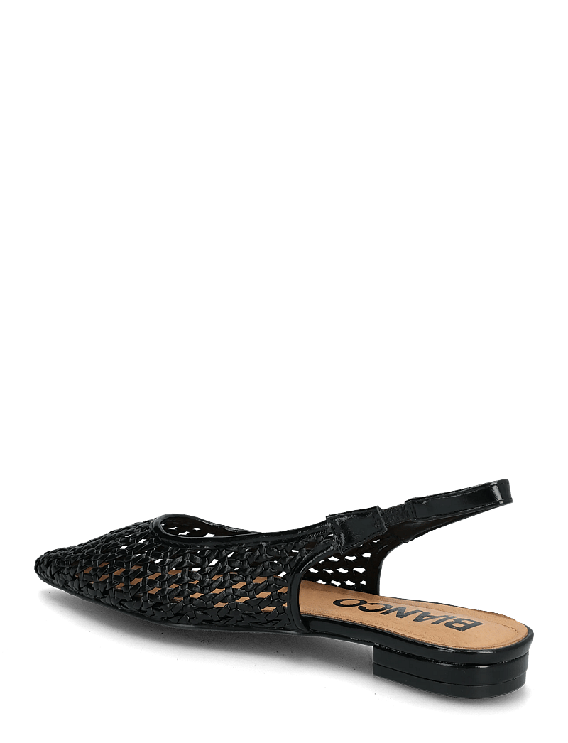 Bianco - BIABARI Slingback Weaved Faux Leather - flache slingbacks - black - 1