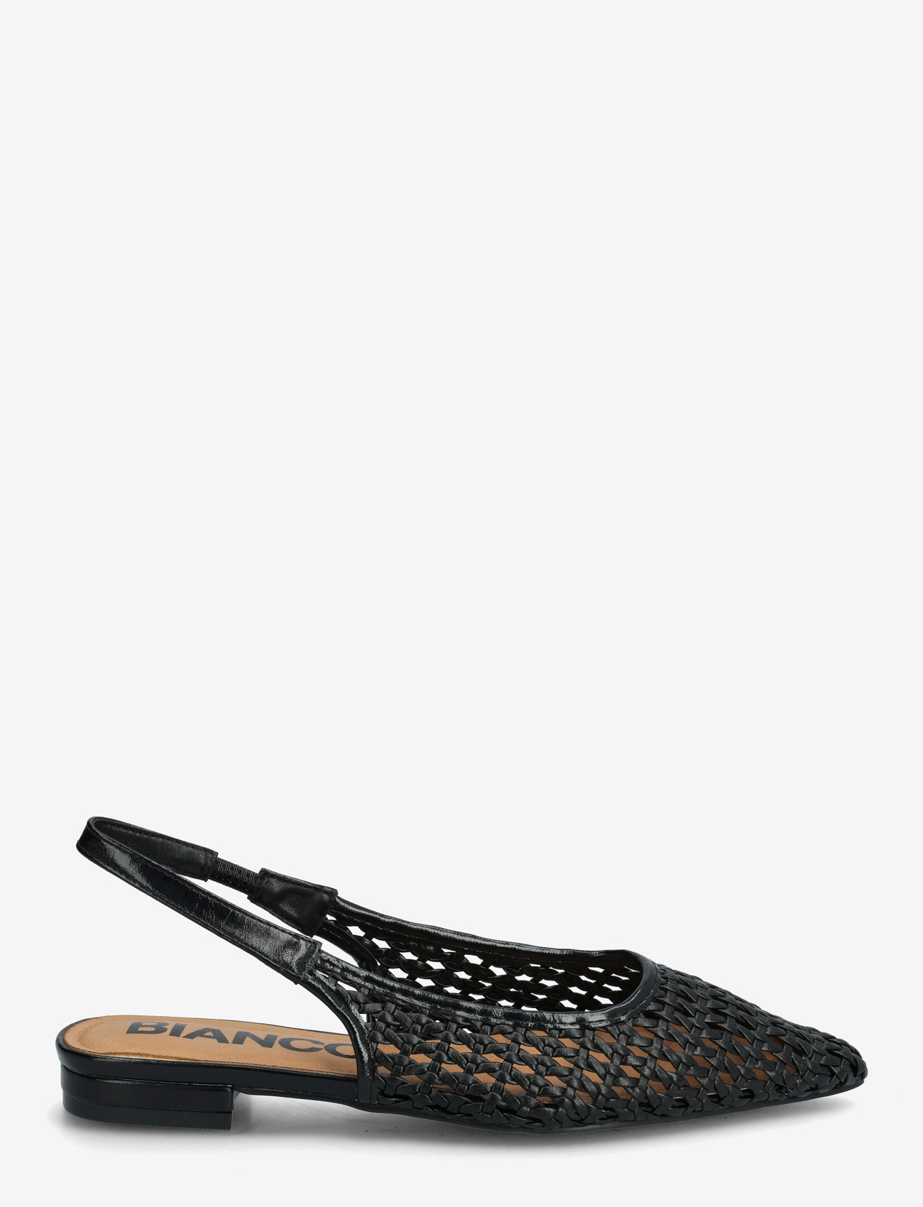 Bianco - BIABARI Slingback Weaved Faux Leather - flache slingbacks - black - 2