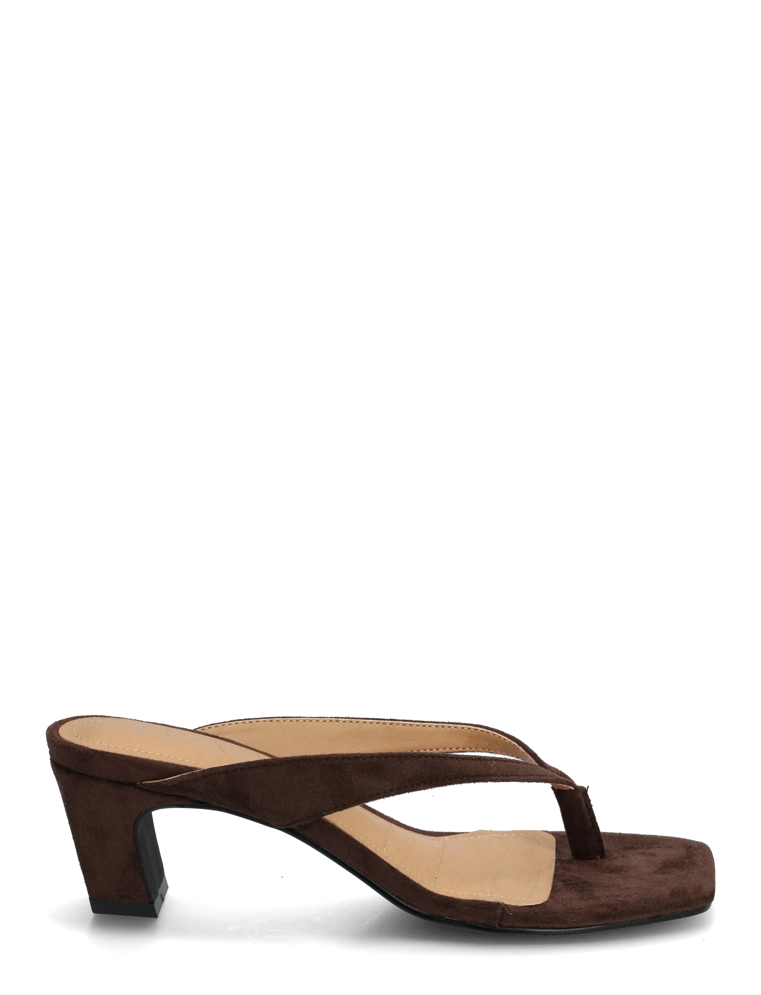 Bianco - BIASPICE Toe Post Faux Suede - sandaler med hæl - brown - 1