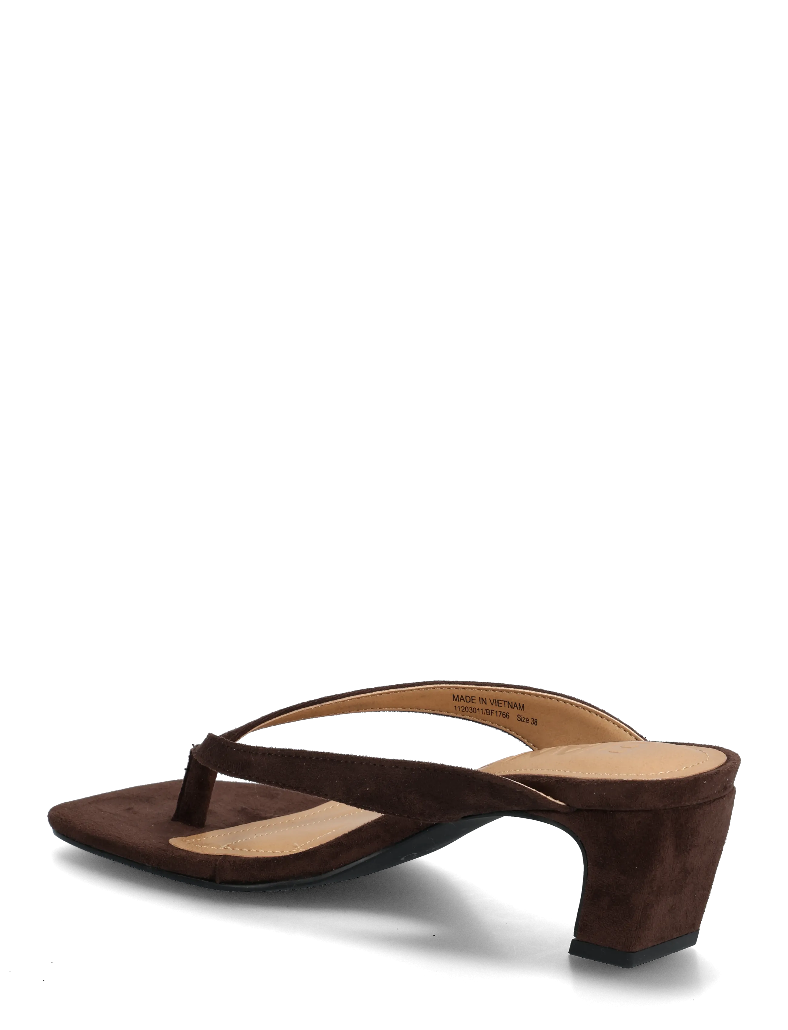 Bianco - BIASPICE Toe Post Faux Suede - sandaler med hæl - brown - 2