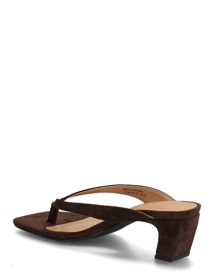Bianco - BIASPICE Toe Post Faux Suede - sandaler med hæl - brown - 2