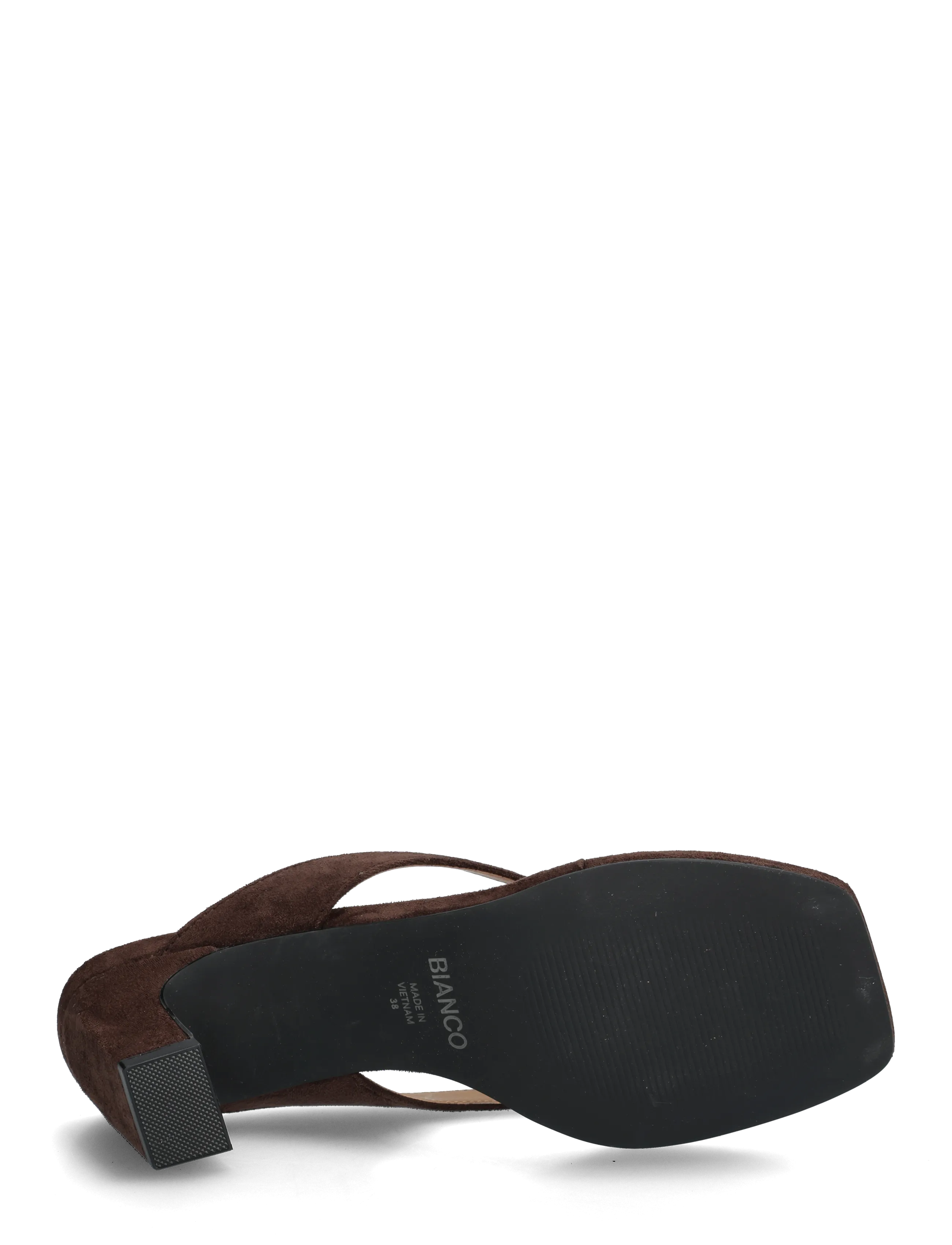Bianco - BIASPICE Toe Post Faux Suede - sandaler med hæl - brown - 4