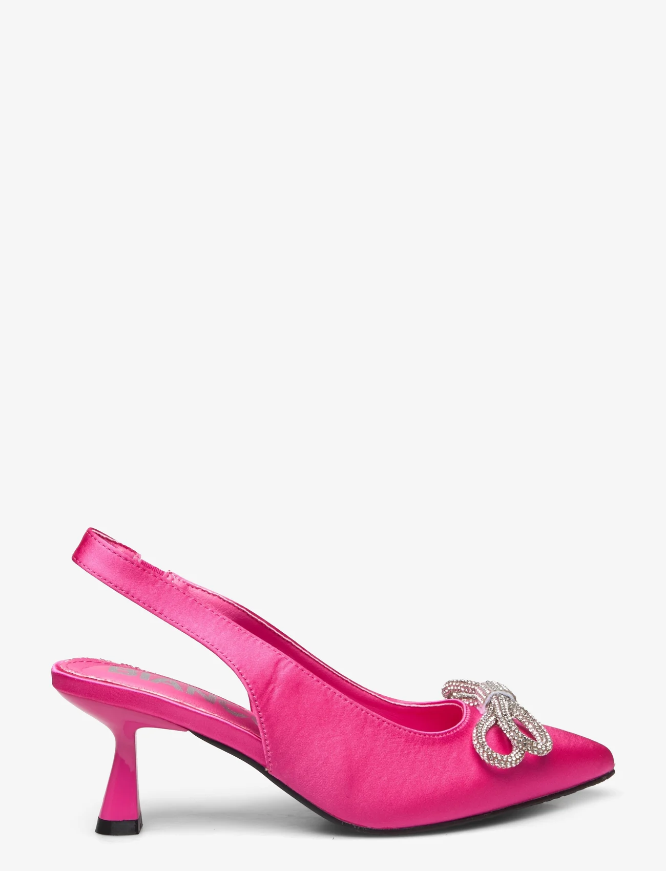 Bianco - BIAPRETTY Crystal Bow Sling Back Satin - ballīšu apģērbs par outlet cenām - hot pink - 1
