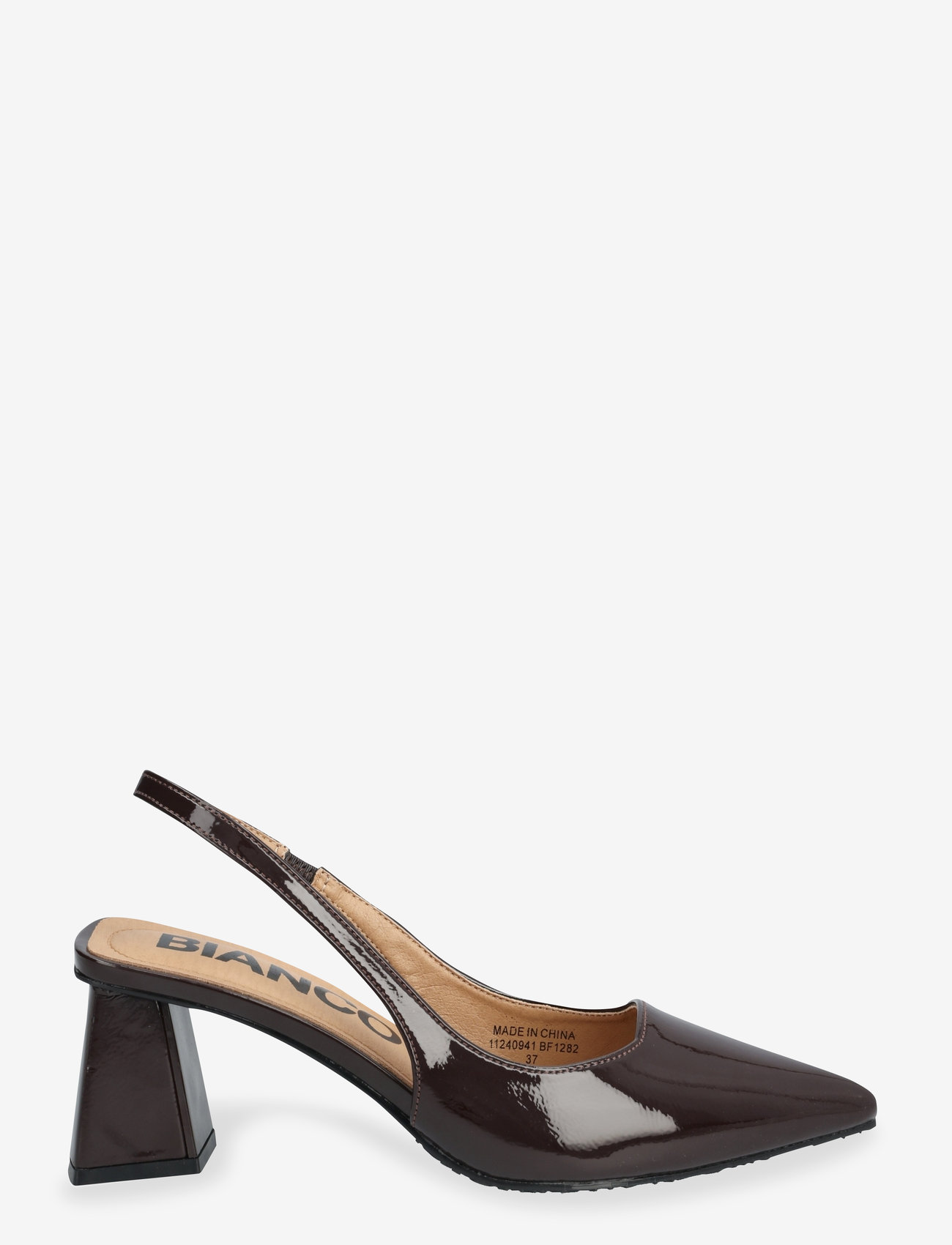 Bianco - BIAMARALYN Slingback Patent - konfirmationstøj - brown - 1