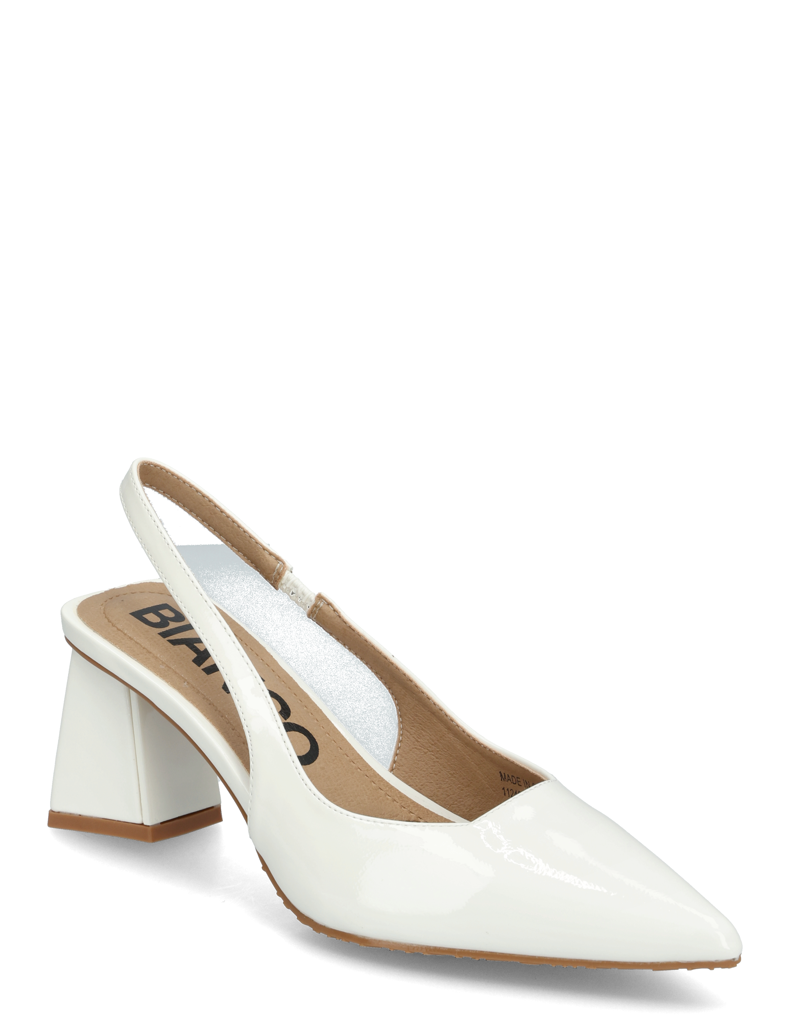 BIANCO Biamaralyn Slingback Patent Weiß - 37 - Damen