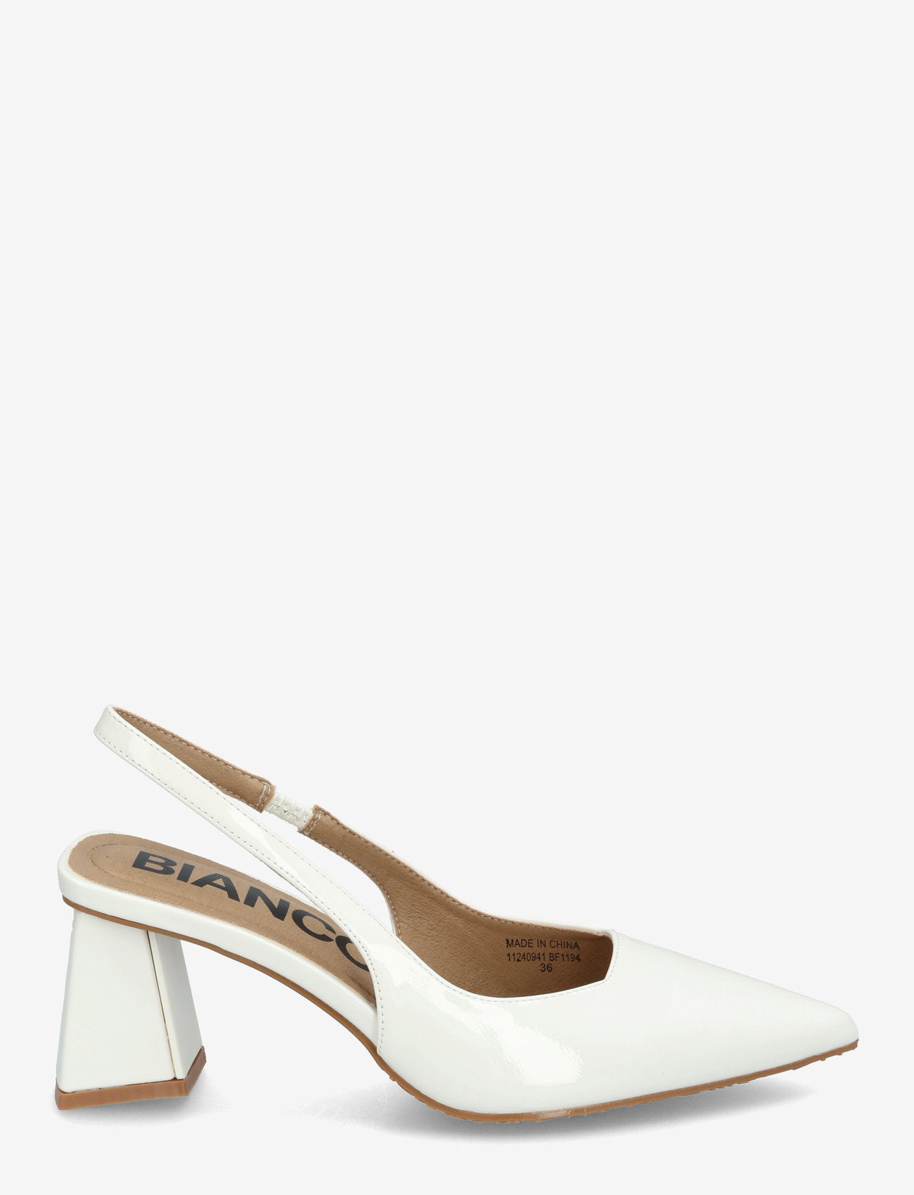 Bianco - BIAMARALYN Slingback Patent - konfirmationstøj - off white - 2