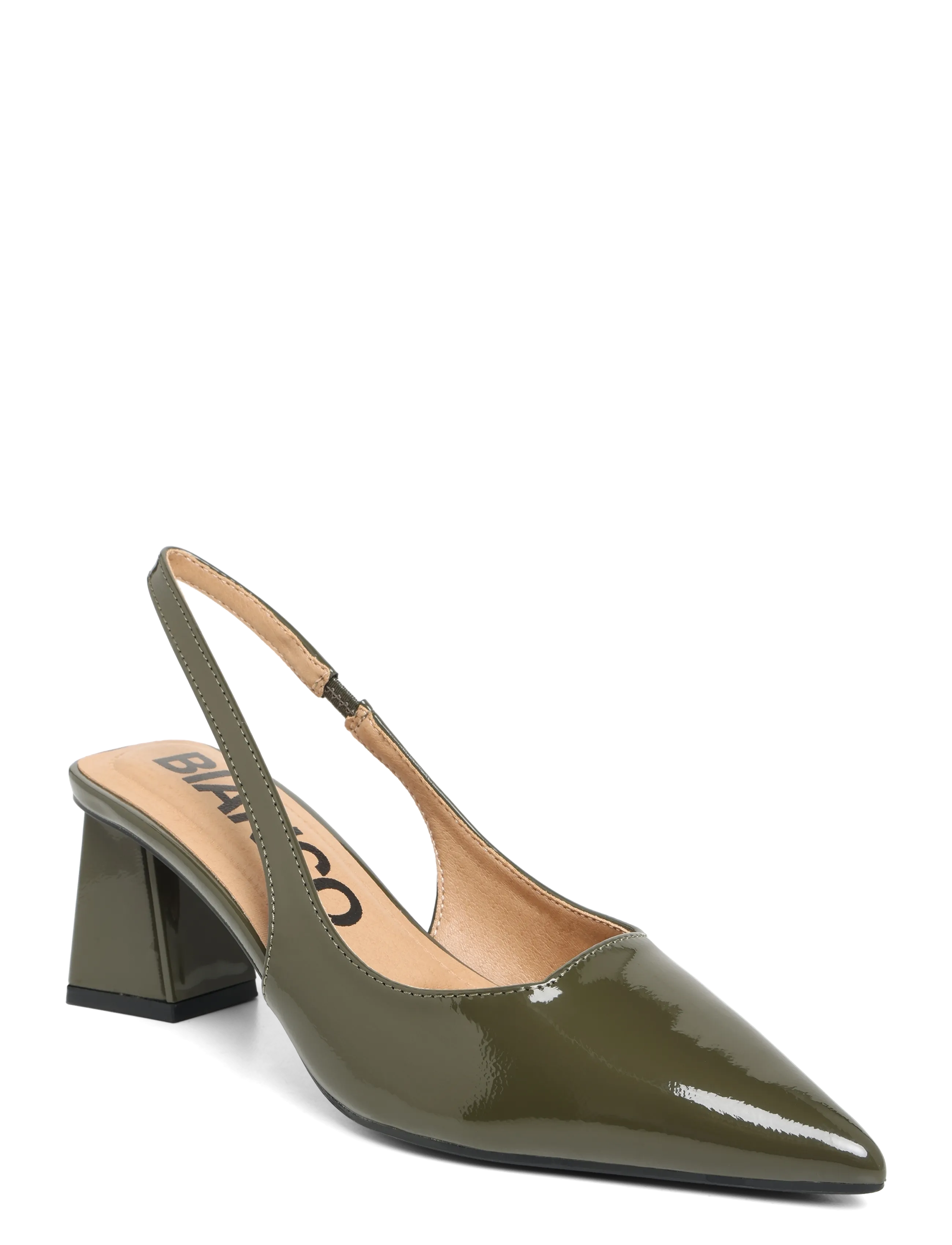 Bianco BIAMARALYN Slingback Patent - Bianco - OLIVE / khaki/green