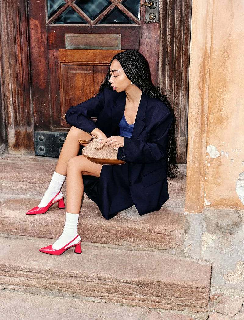 Bianco - BIAMARALYN Slingback Patent - konfirmationstøj - red - 0