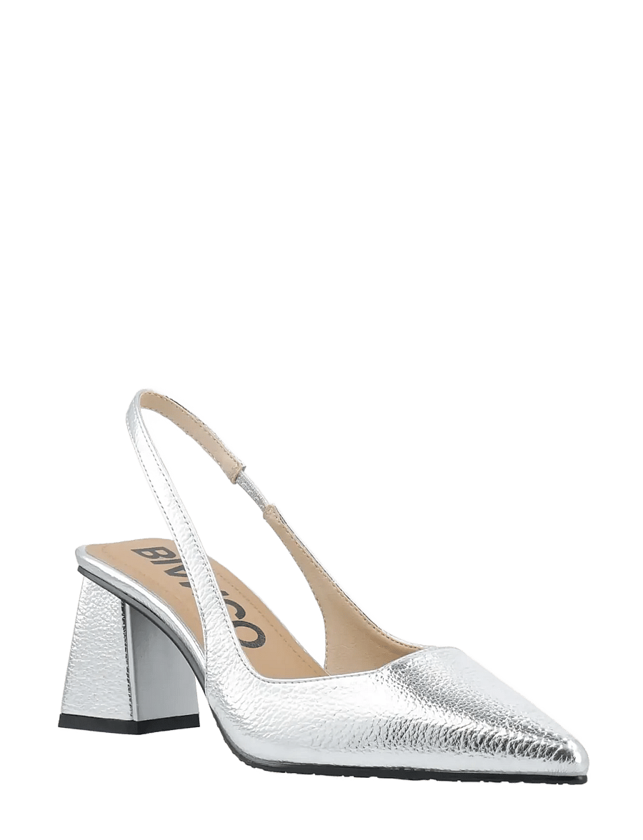 Bianco - BIAMARALYN Slingback Metallic - slingbacks mit absatz - silver - 1