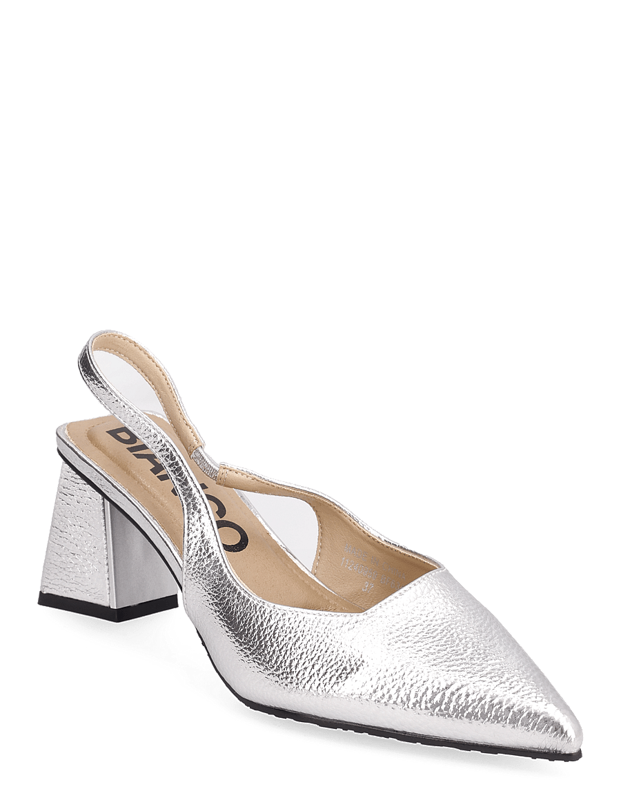 Bianco - BIAMARALYN Slingback Metallic - högklackade slingbacks - silver - 1